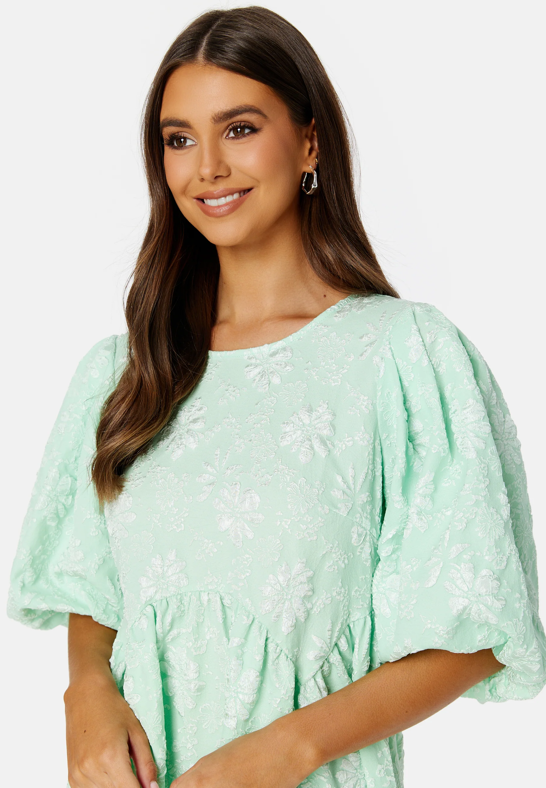 Summer Luxe Puff Mini Dress - Image 2