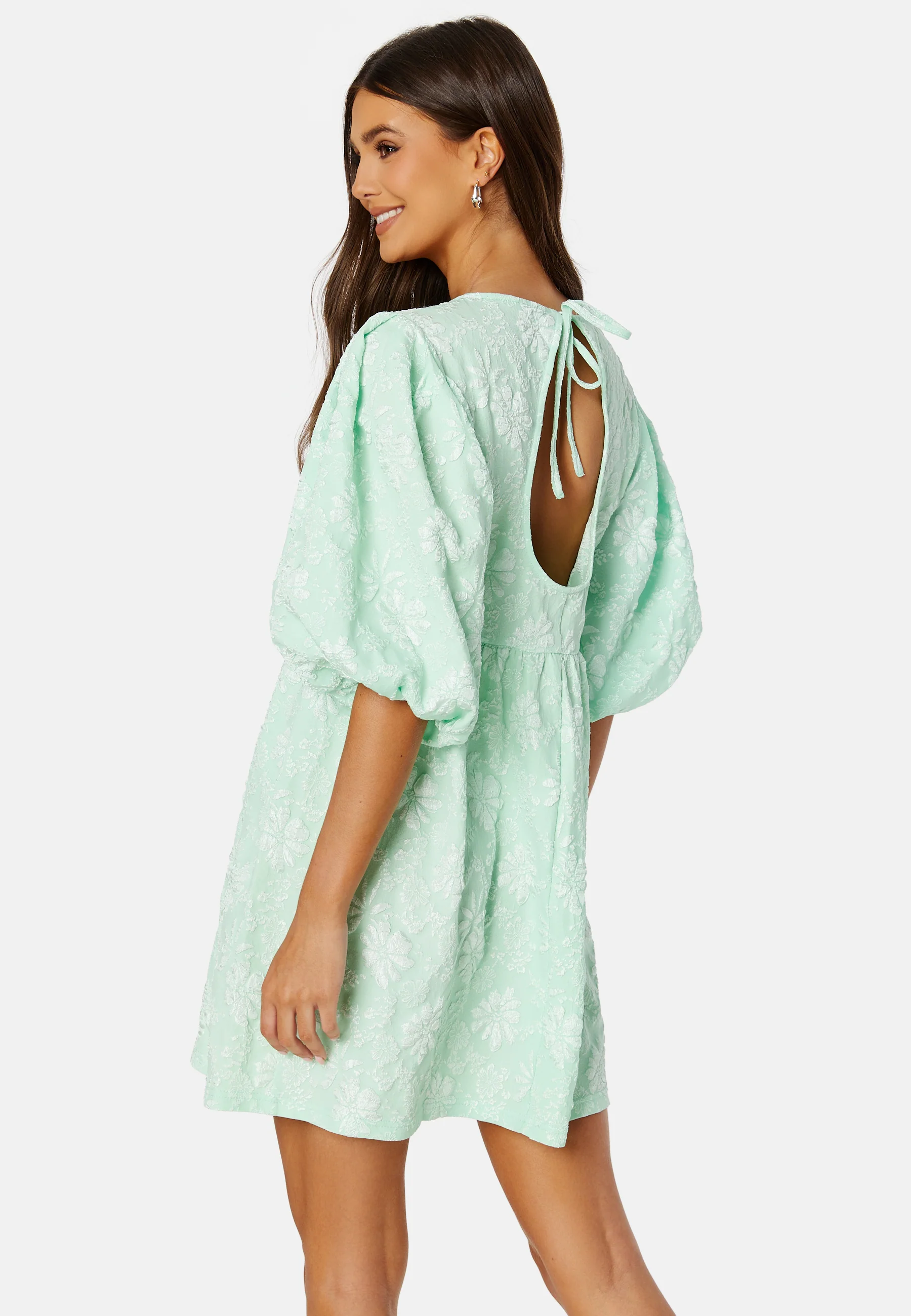 Summer Luxe Puff Mini Dress - Image 3