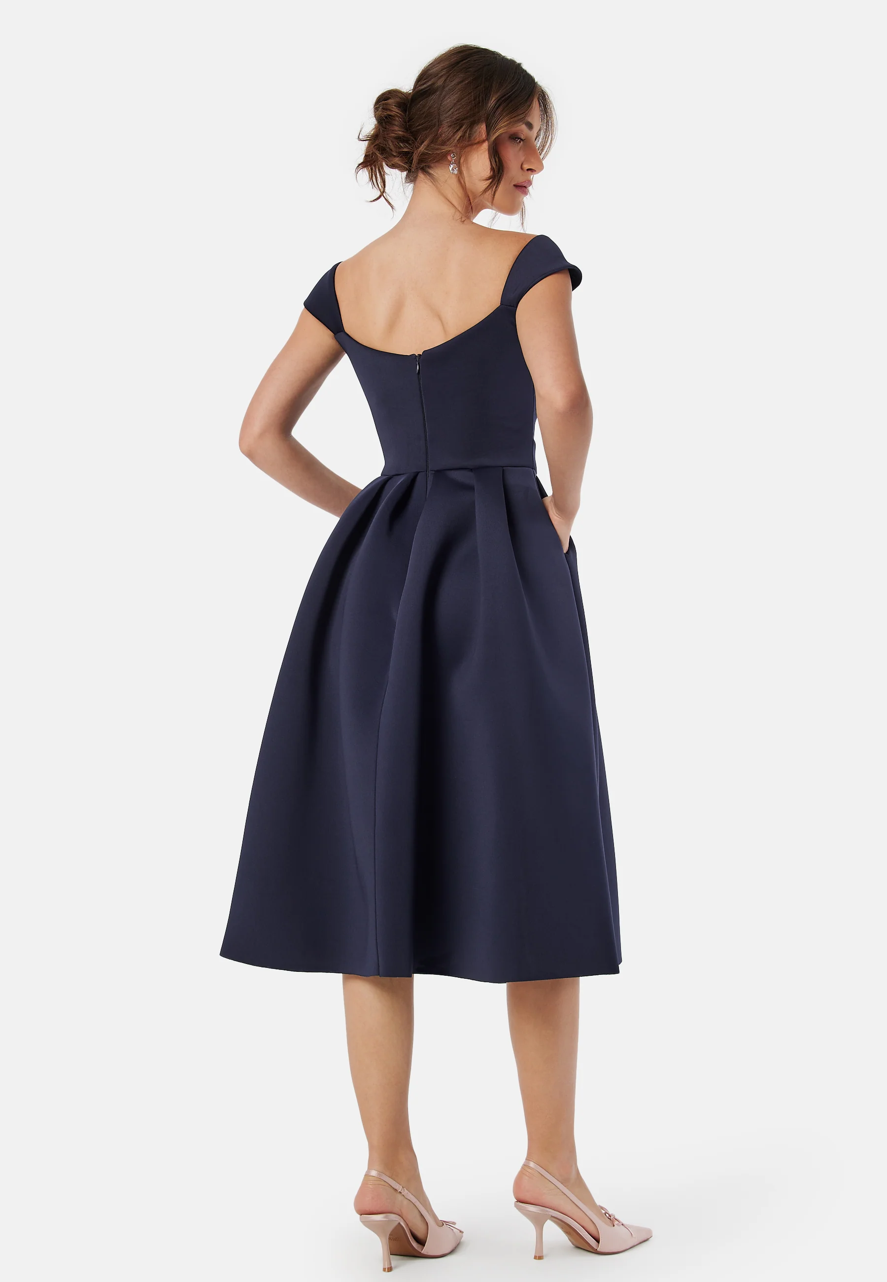 Sweetheart Bardot Midi Dress - Image 2