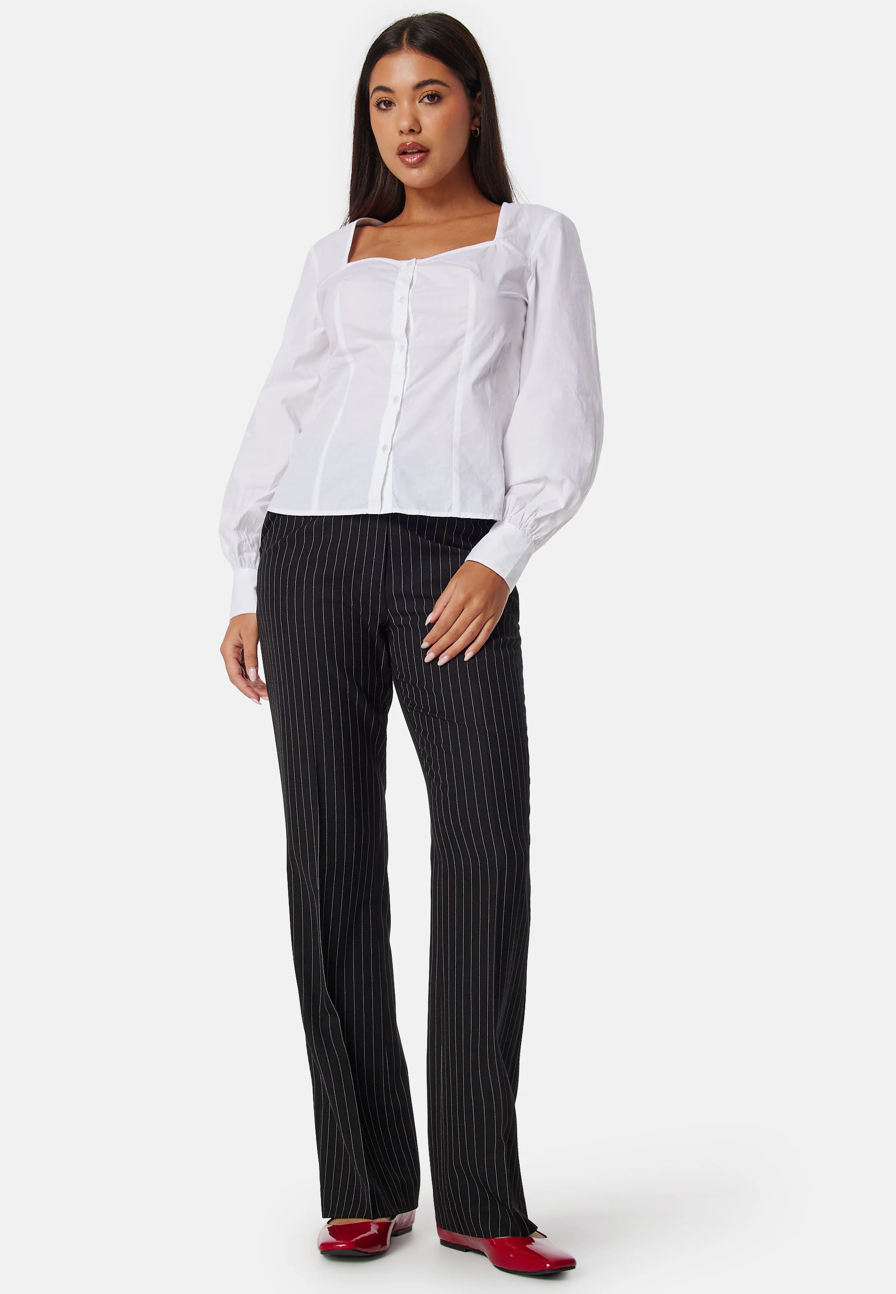 Sweetheart Neck Poplin Shirt - Image 5