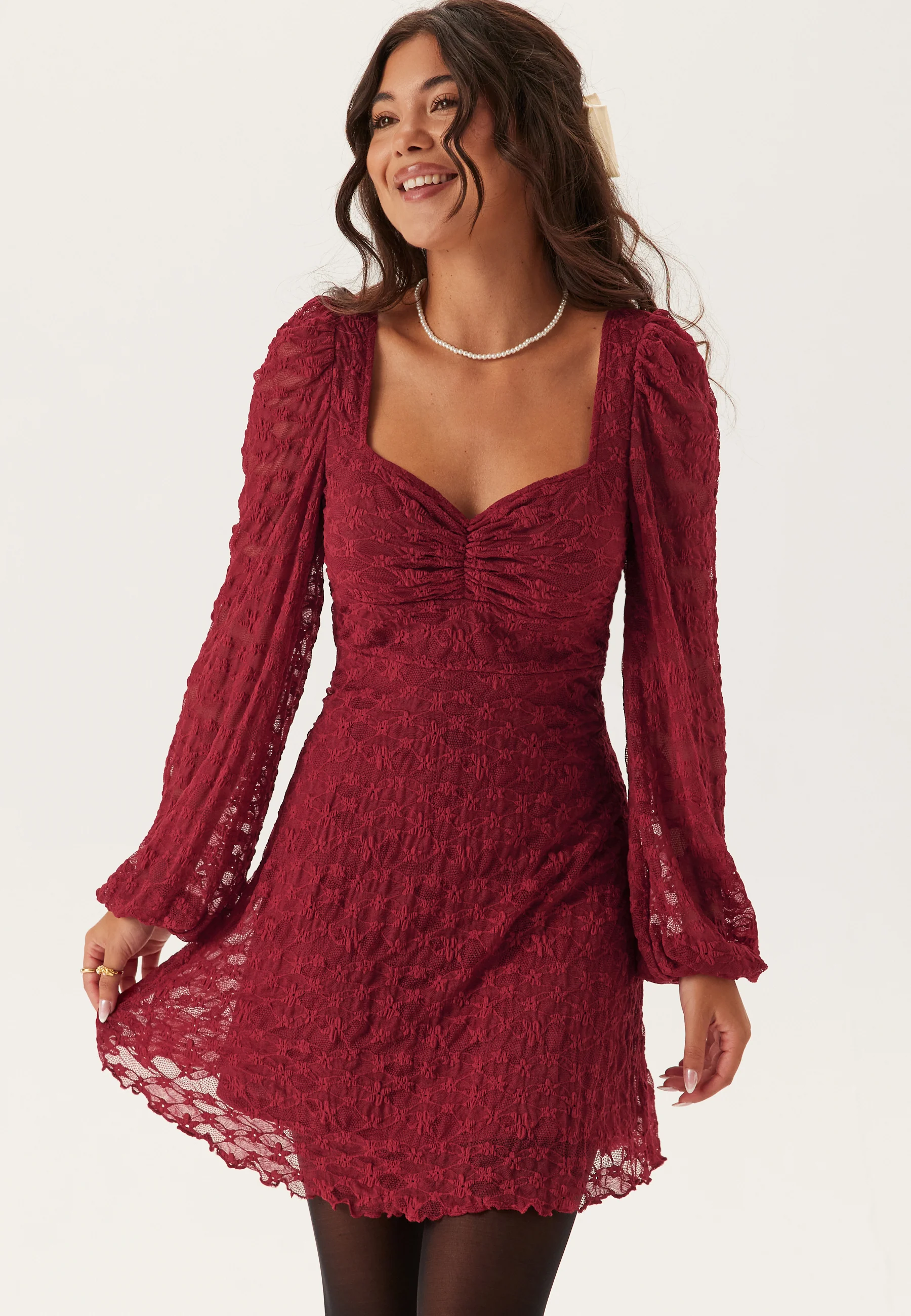 Sweetheart Short Lace Dress - Image 4
