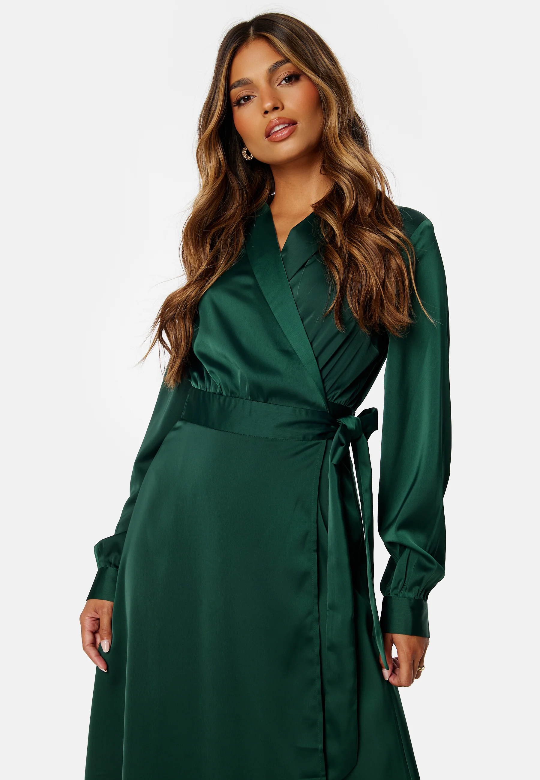 Terilee Satin Wrap Dress - Image 3