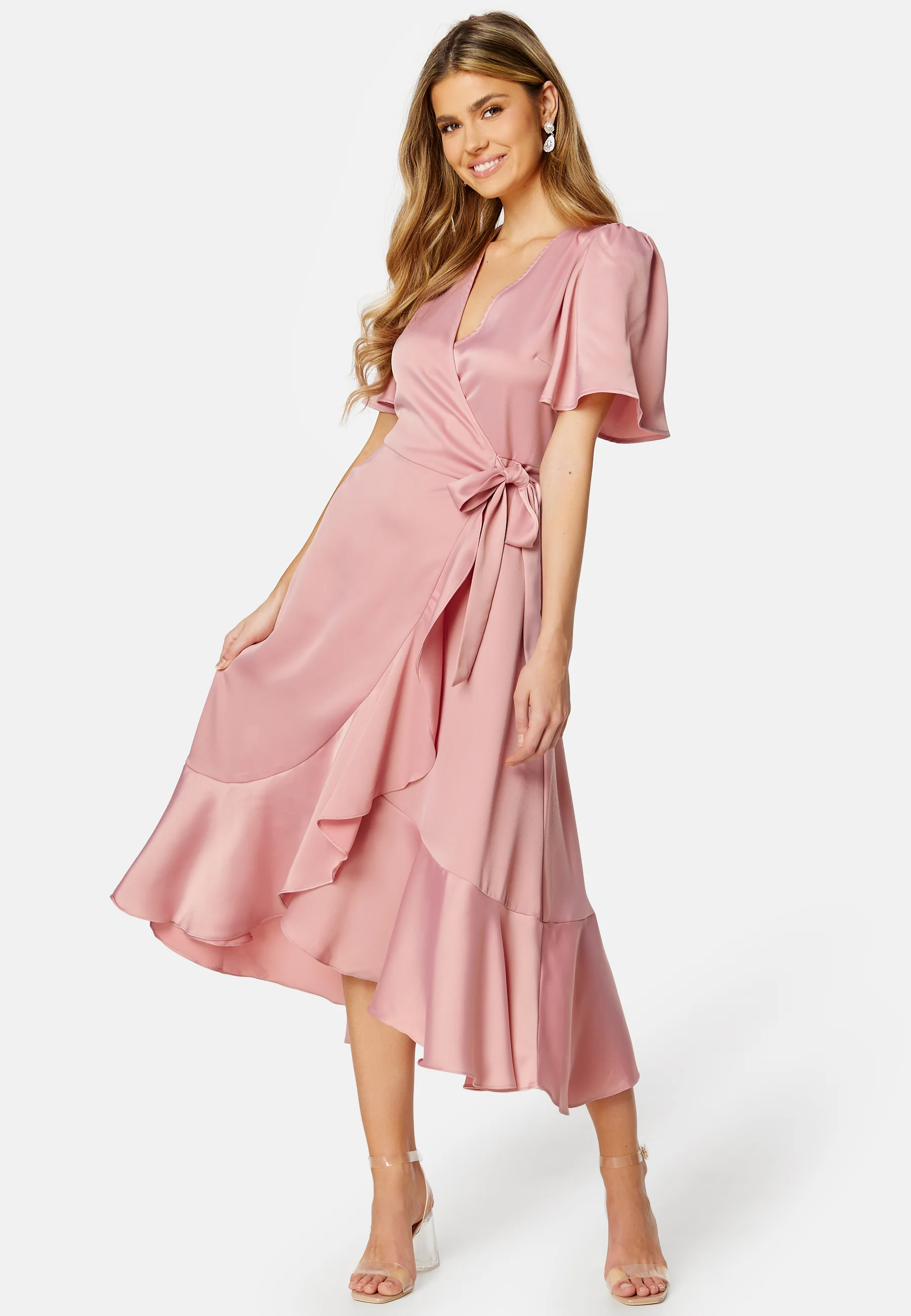 Thea 2/4 Midi Wrap Dress - Image 2