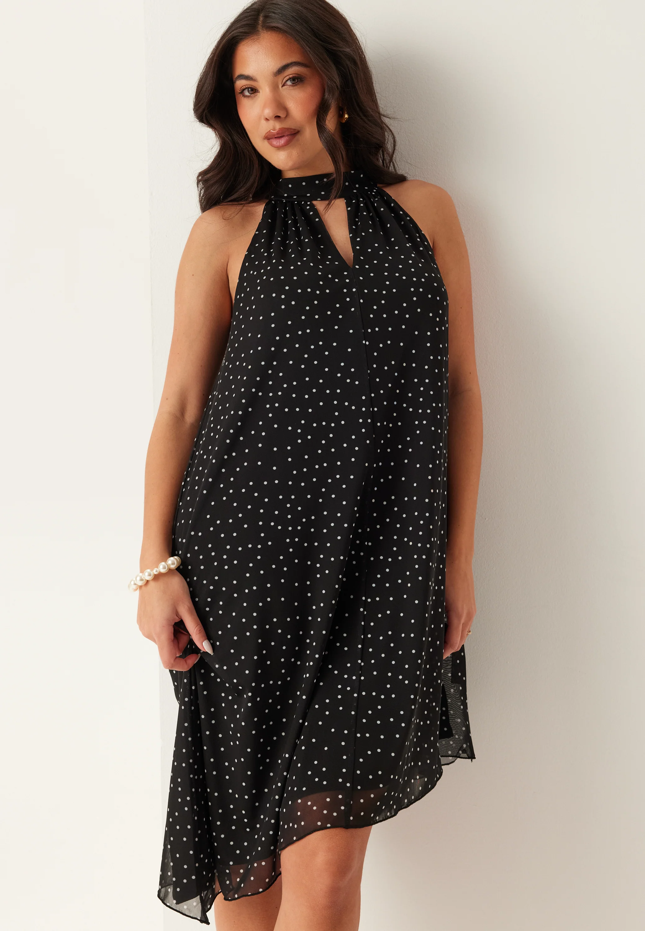 Tie Reversible Short Mesh Dress - Image 4