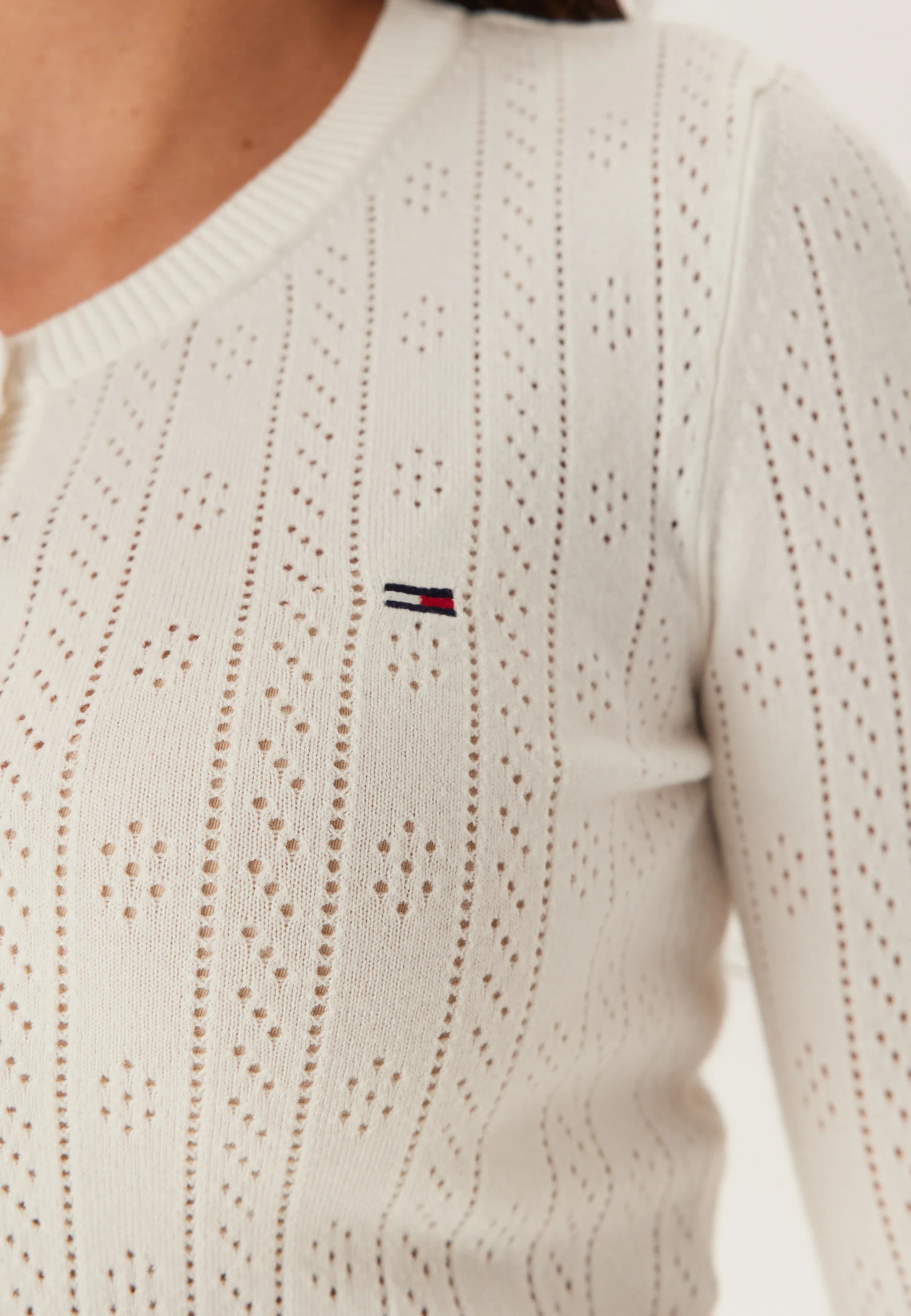 Tjw Pointelle Crew Neck Cardigan - Image 4