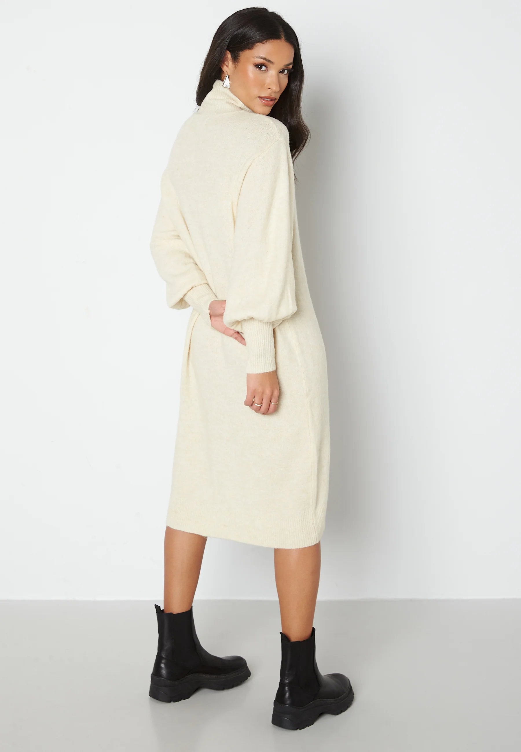 Toka L/S Wrap Neck Dress - Image 2