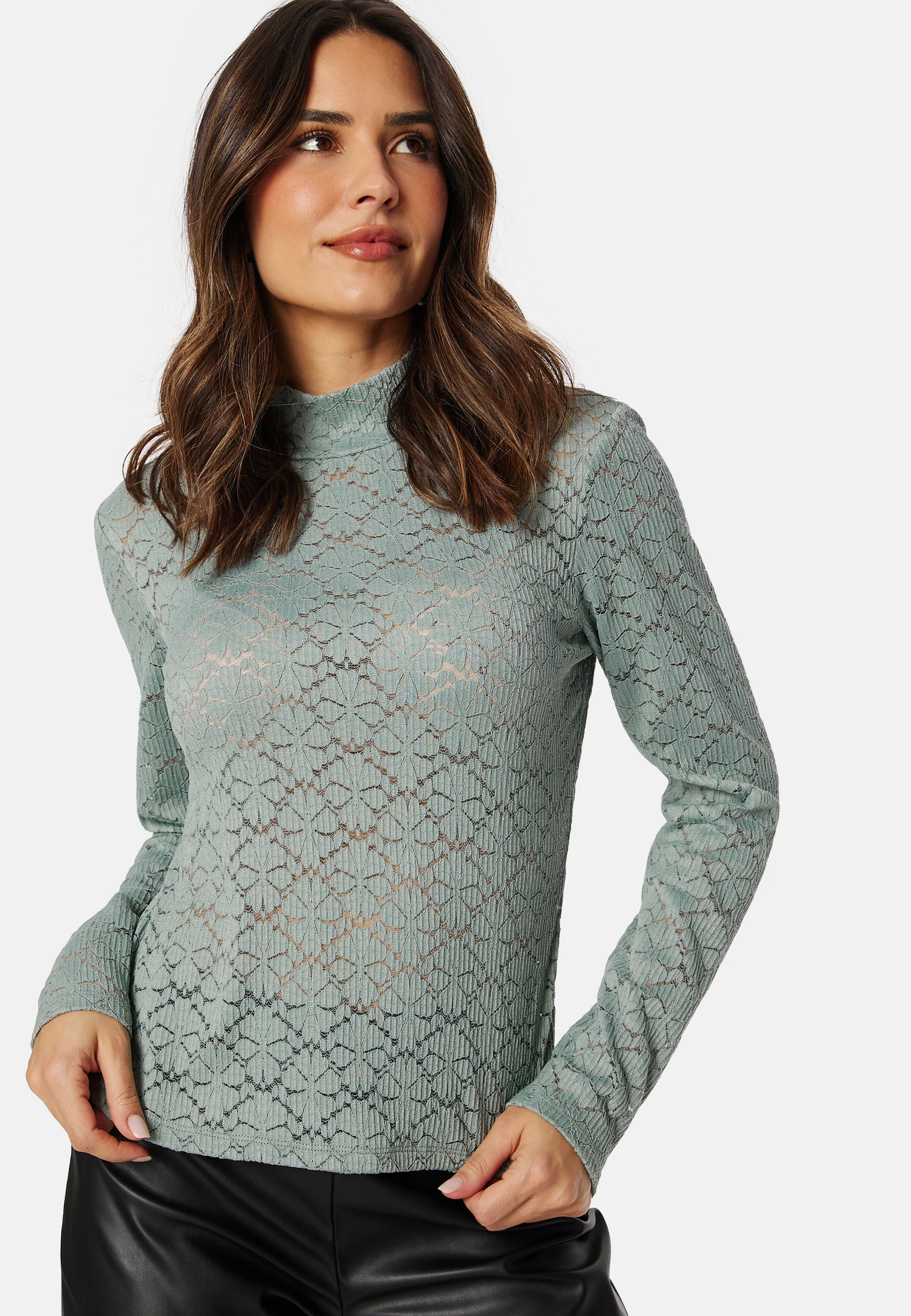Turtleneck  Lace Top - Image 3