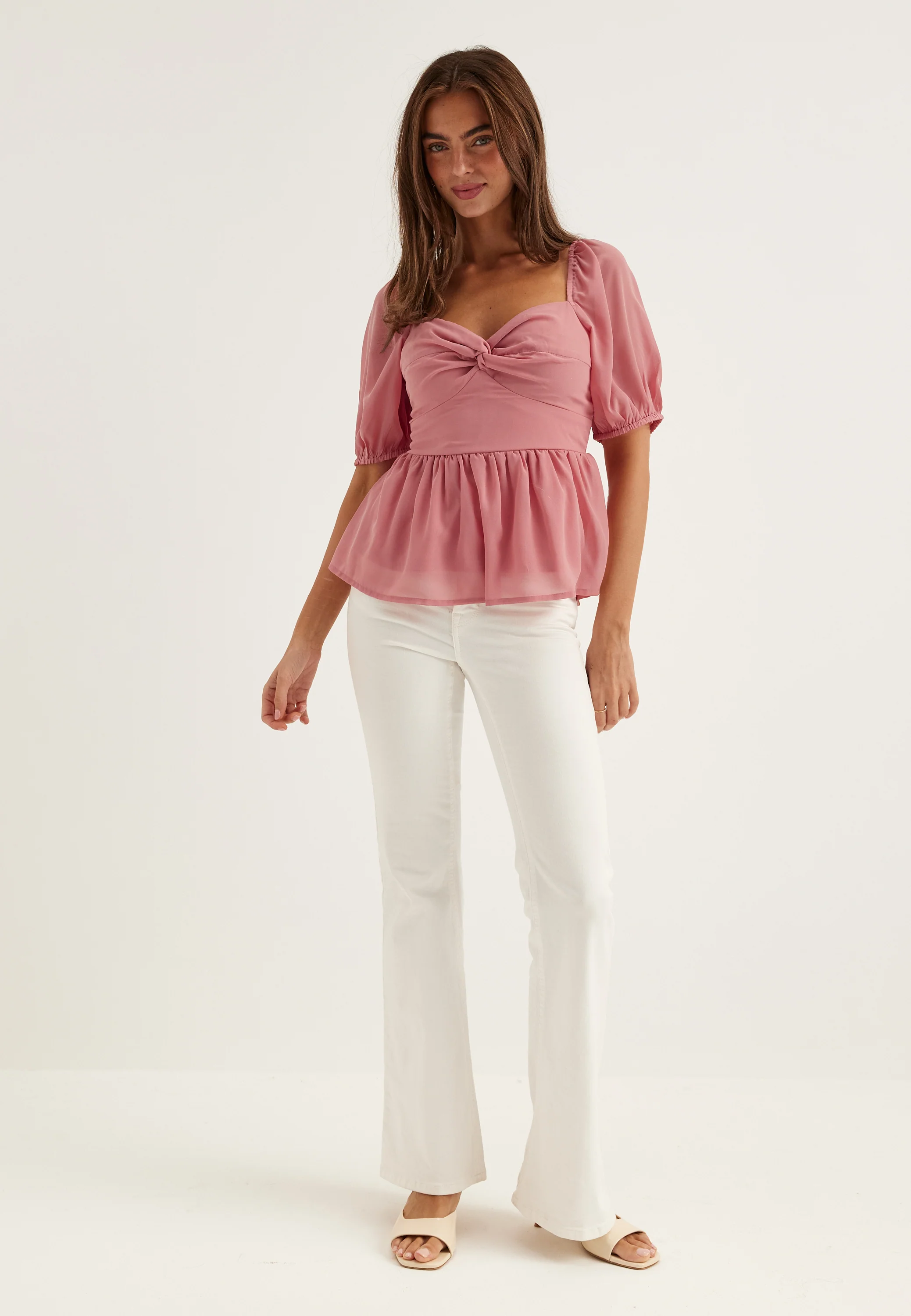 Twist Detail Short Sleeve Blouse - Image 4