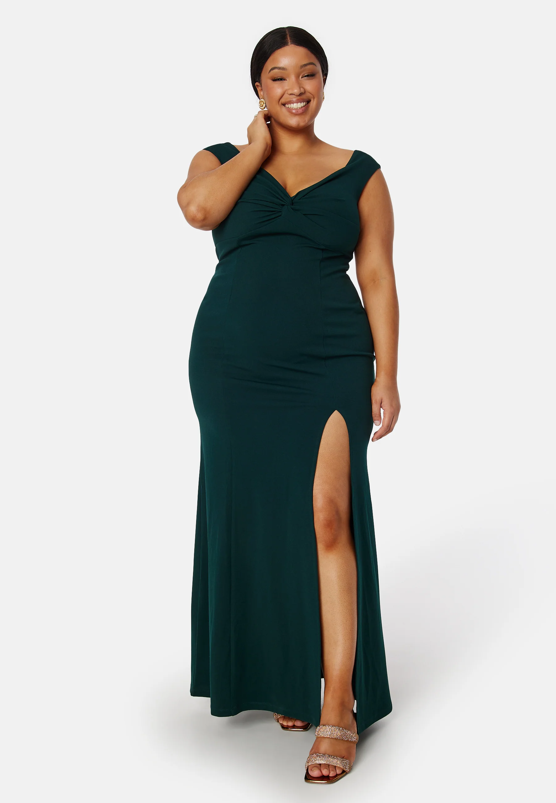 Twist Off Shoulder Gown - Image 6