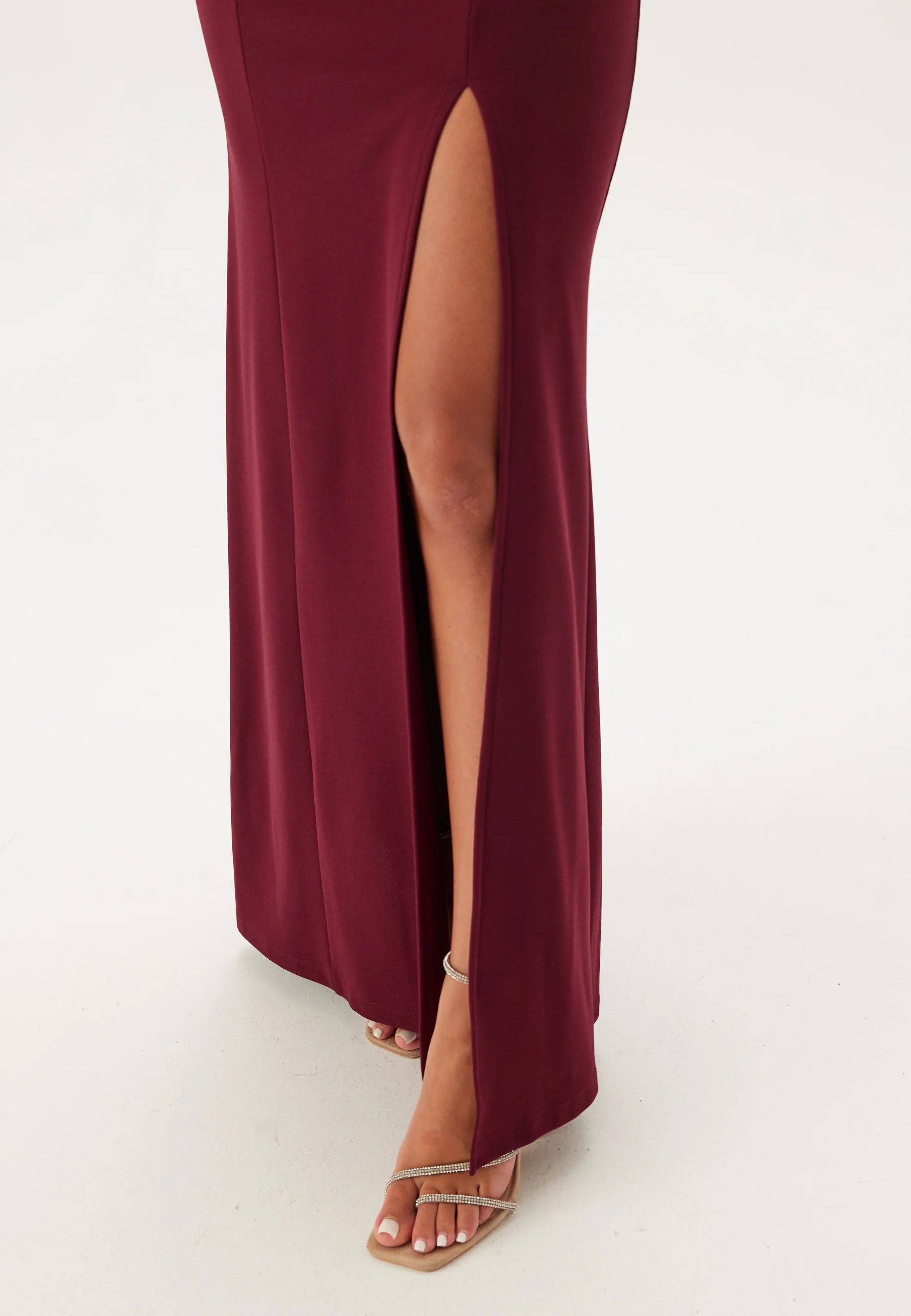 Twist Off Shoulder Gown - Image 3