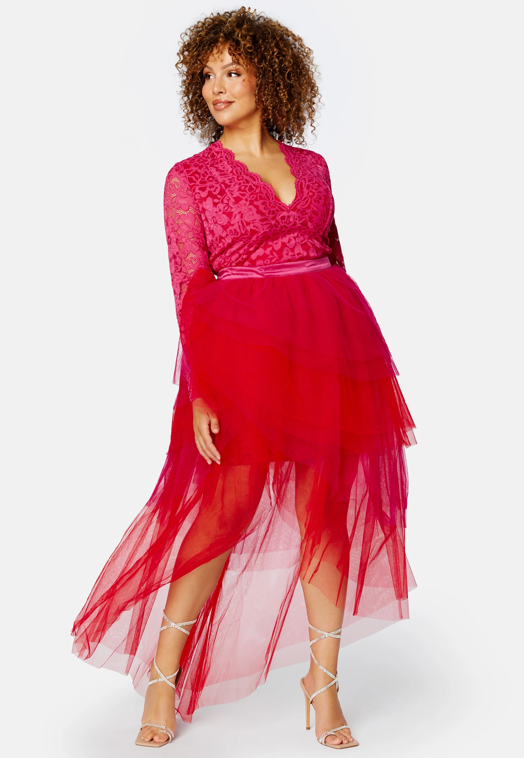 Two Tone Lace Dress - Image 9