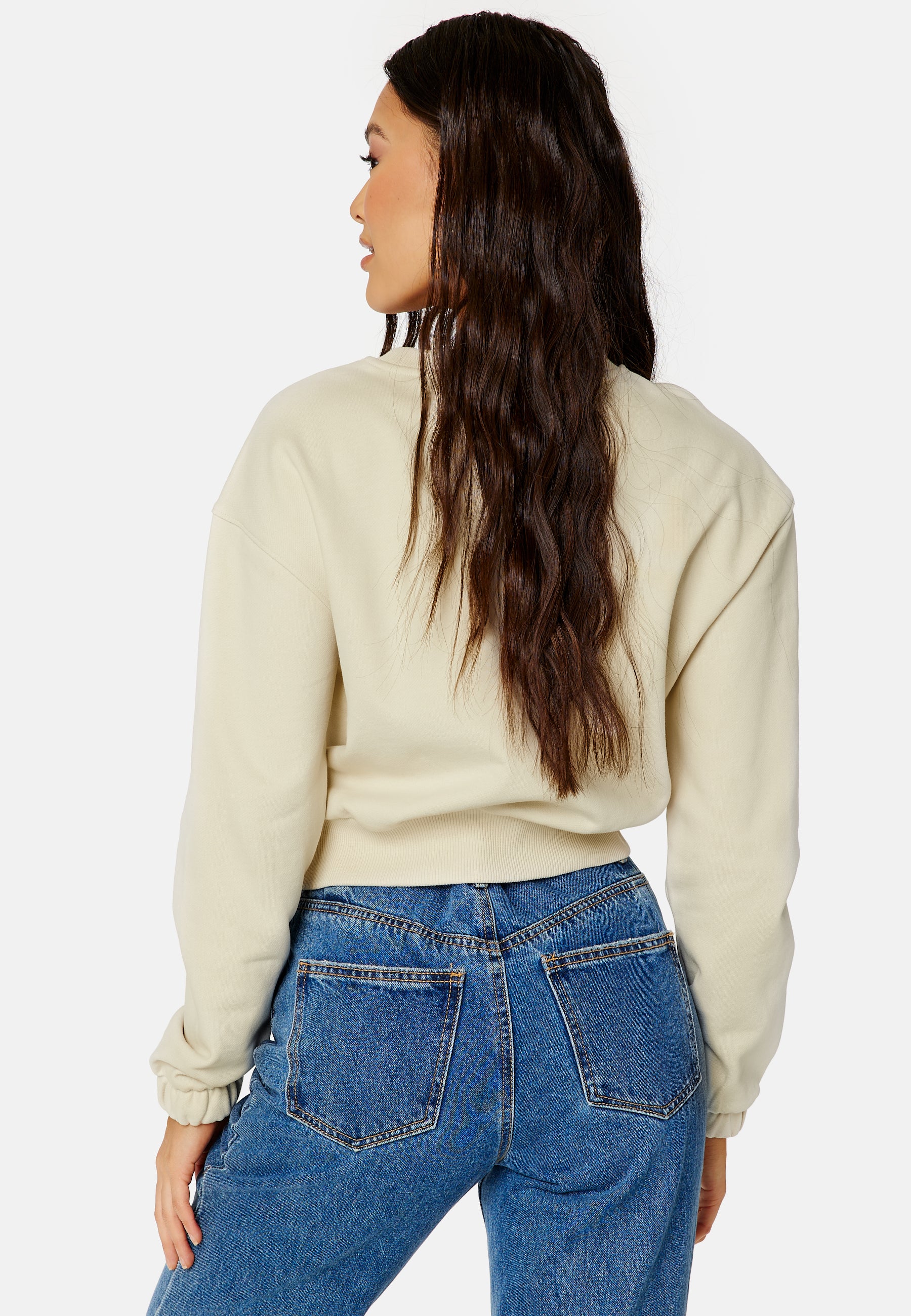 Two Tone Monogram Crop Crew Neck - Image 3