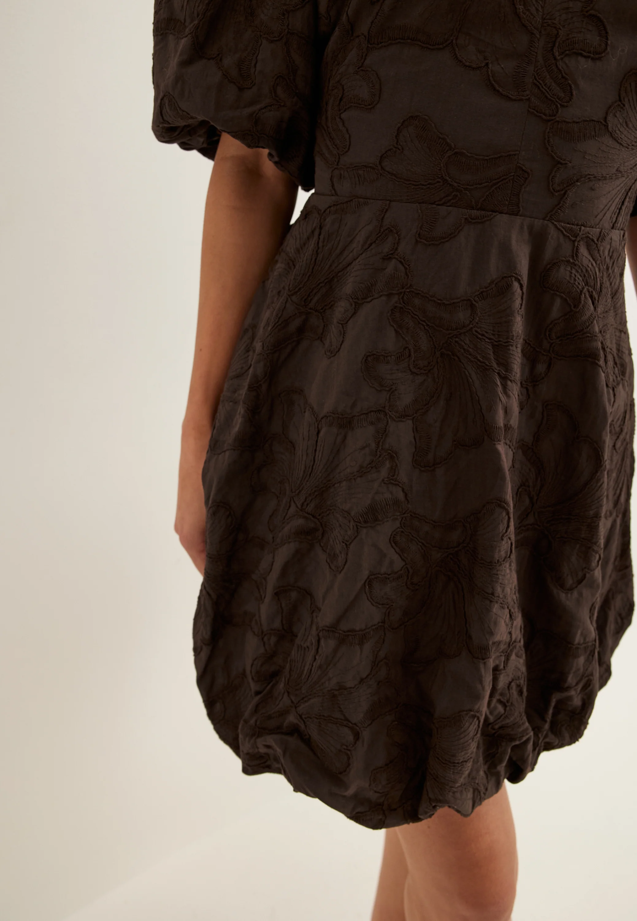 V-neck Bubble Hem Short Dress - Image 4