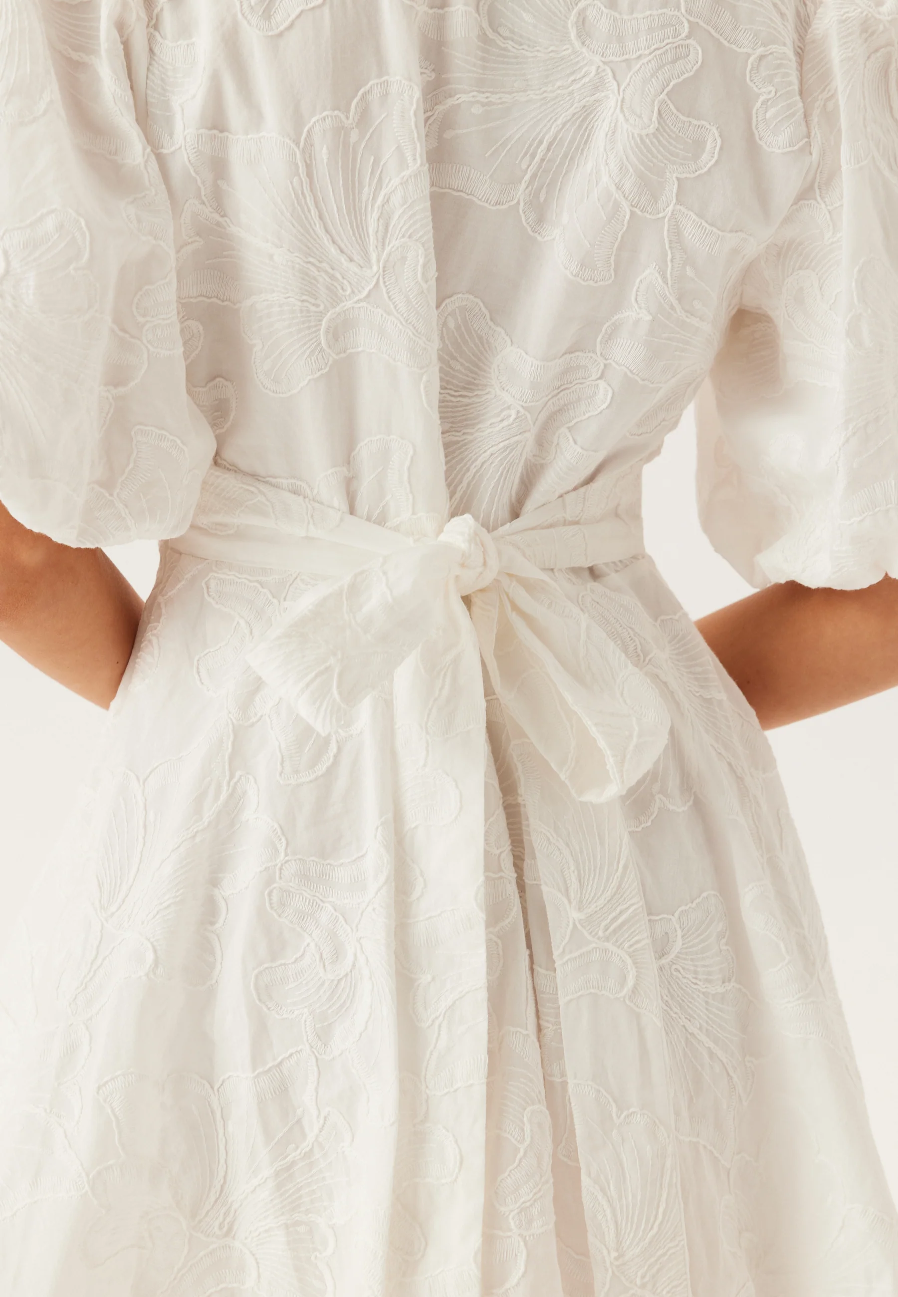 V-neck Bubble Hem Short Dress - Image 7