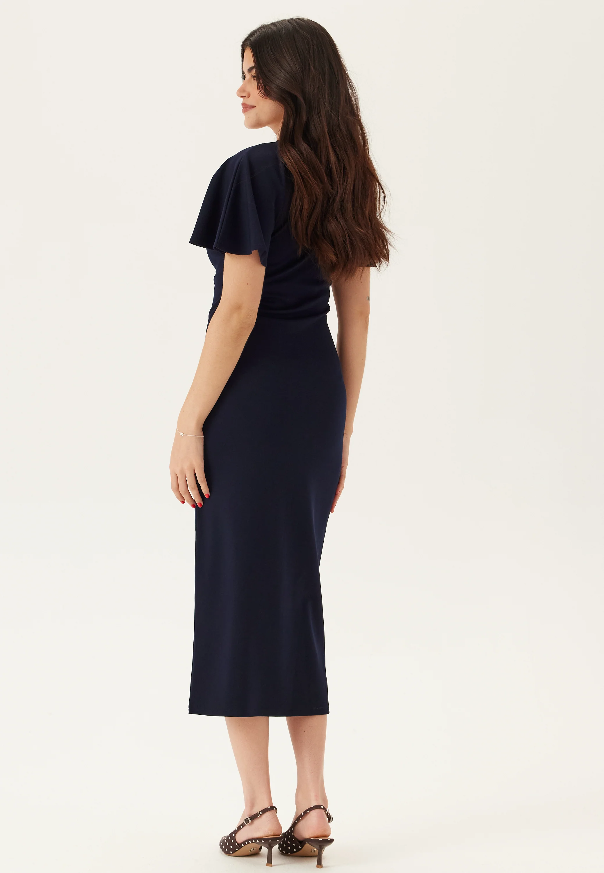 V-Neck Butterfly Sleeve Dress - Image 4