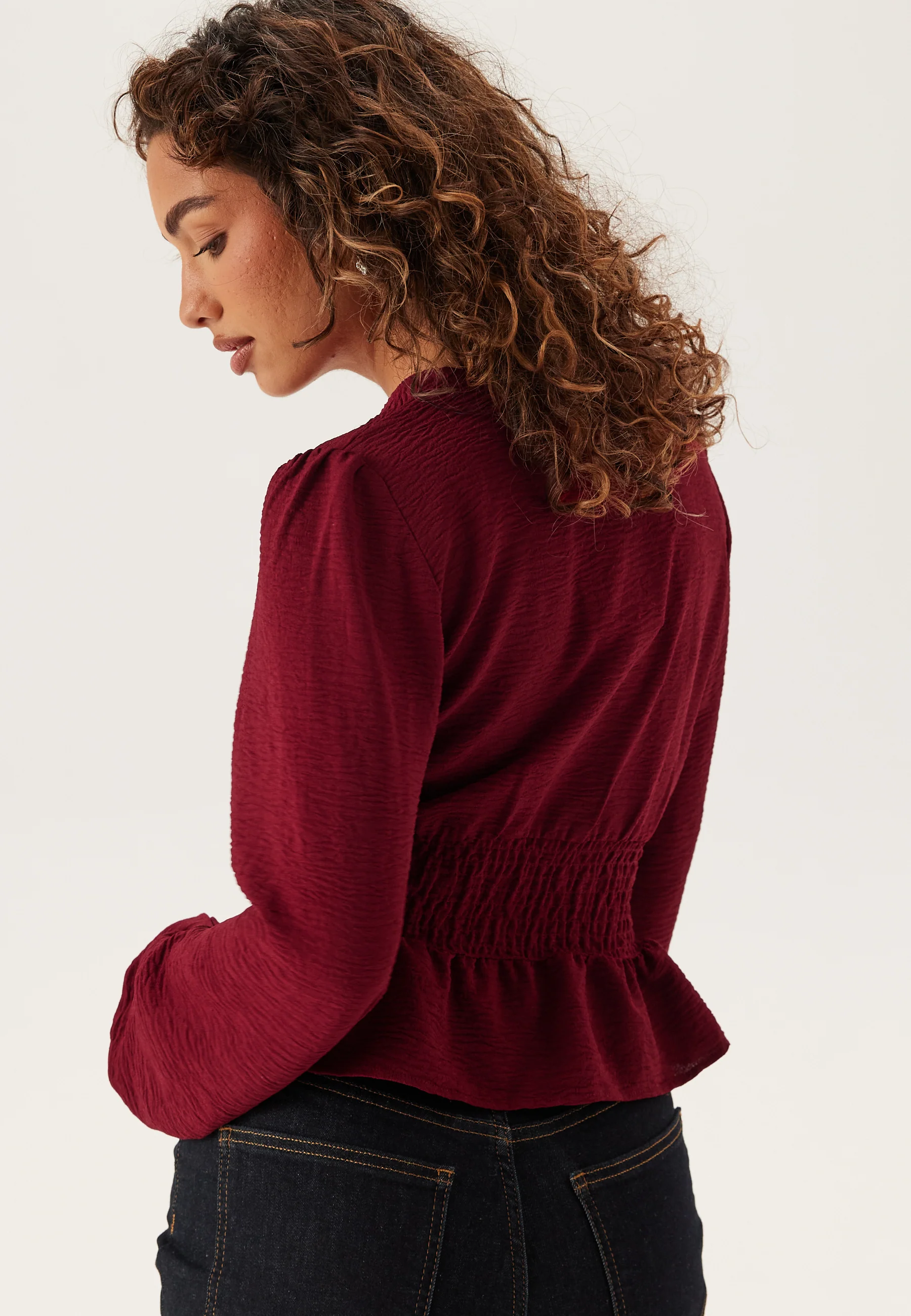 V-neck Button Blouse - Image 3