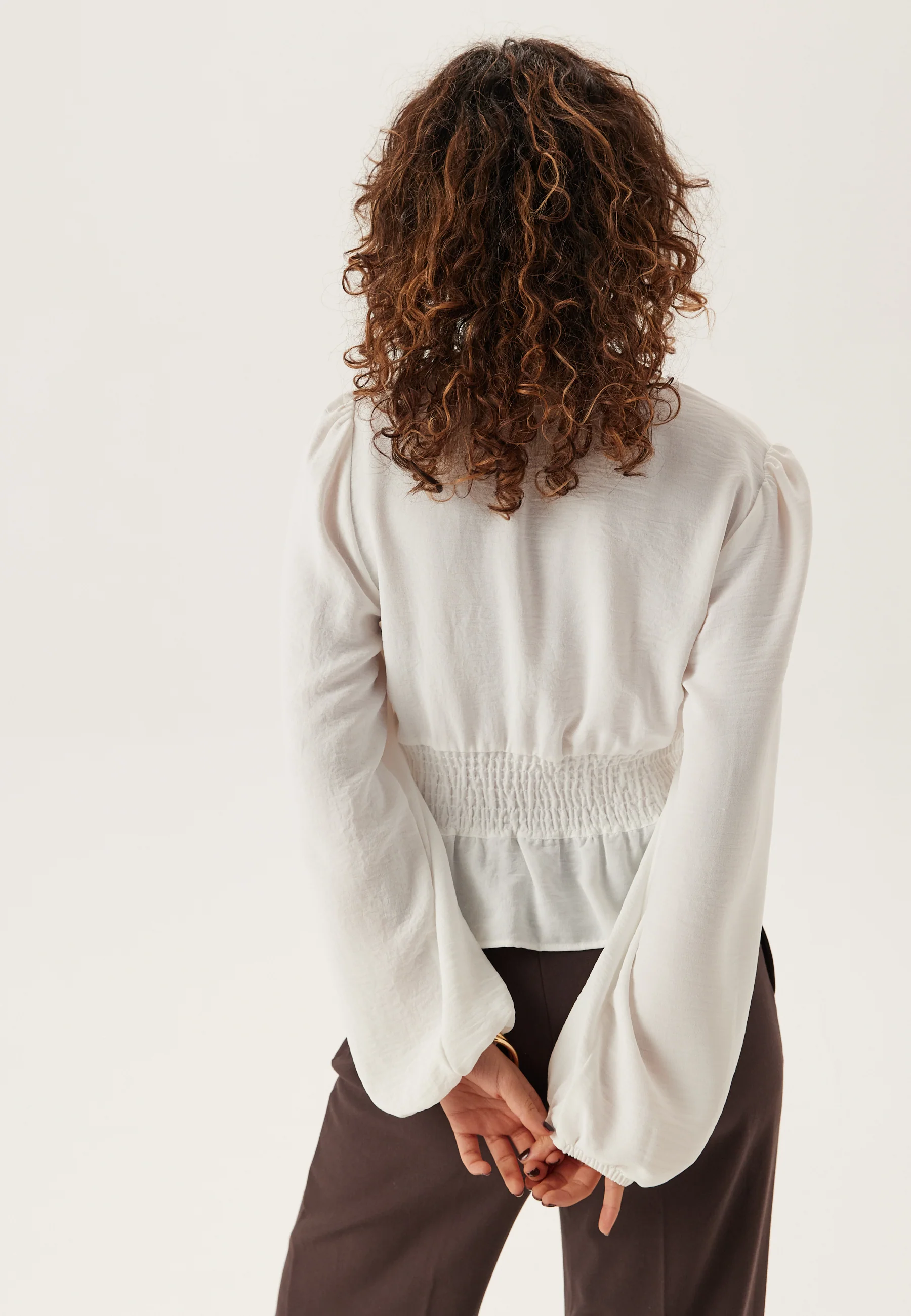 V-neck Button Blouse - Image 3