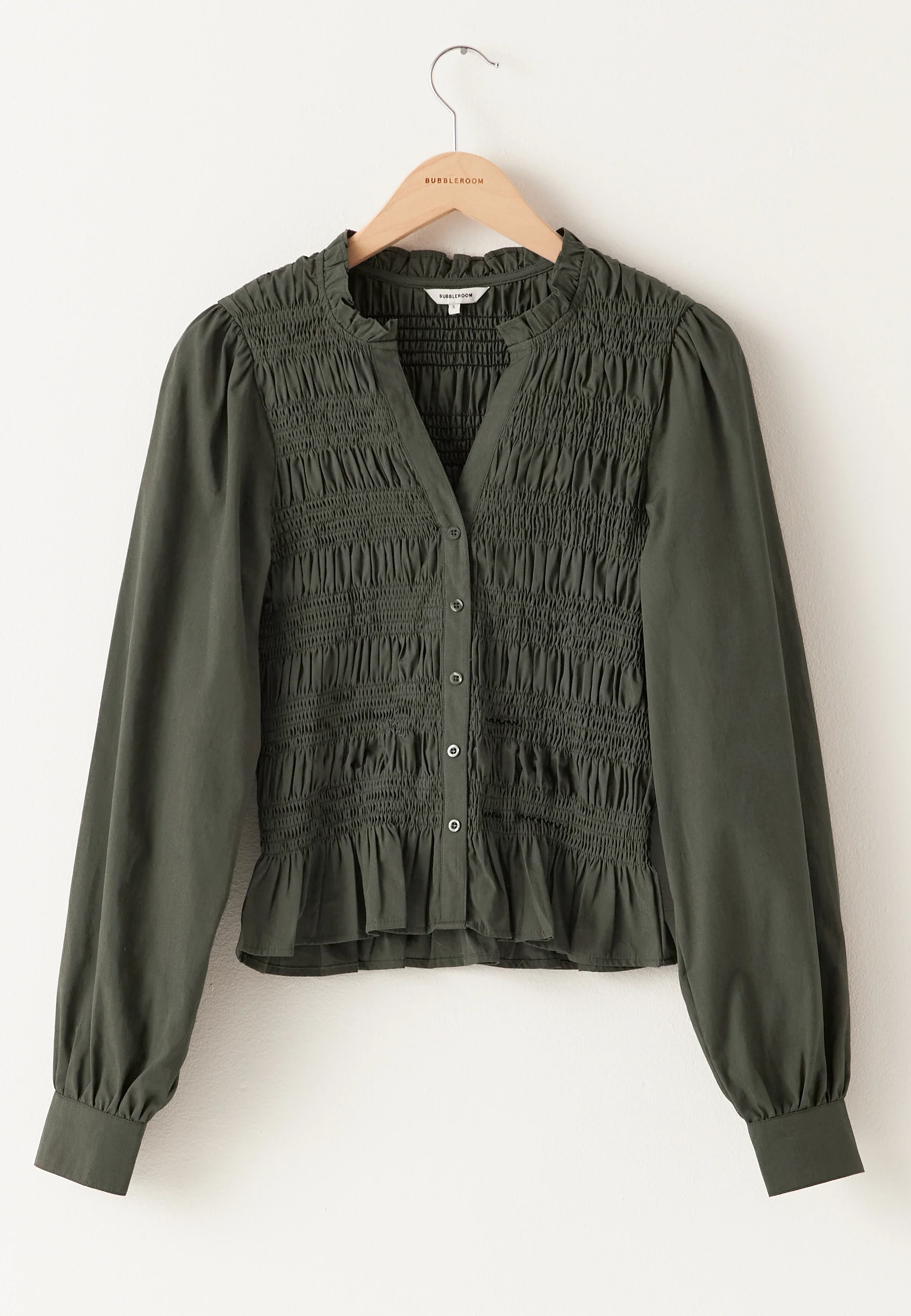 V-neck Cotton Smock Blouse - Image 6