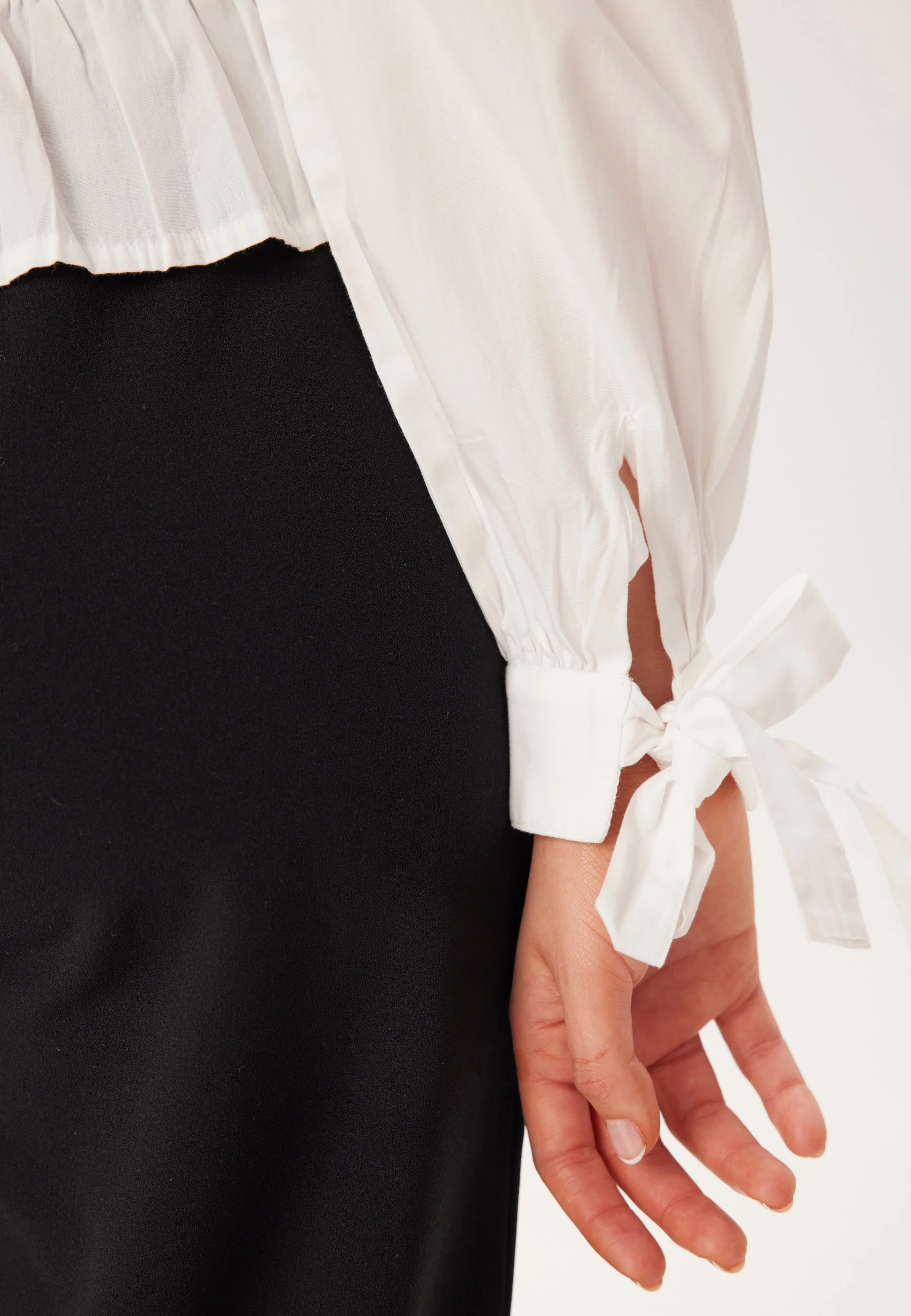 V-neck Cotton Smock Blouse - Image 5