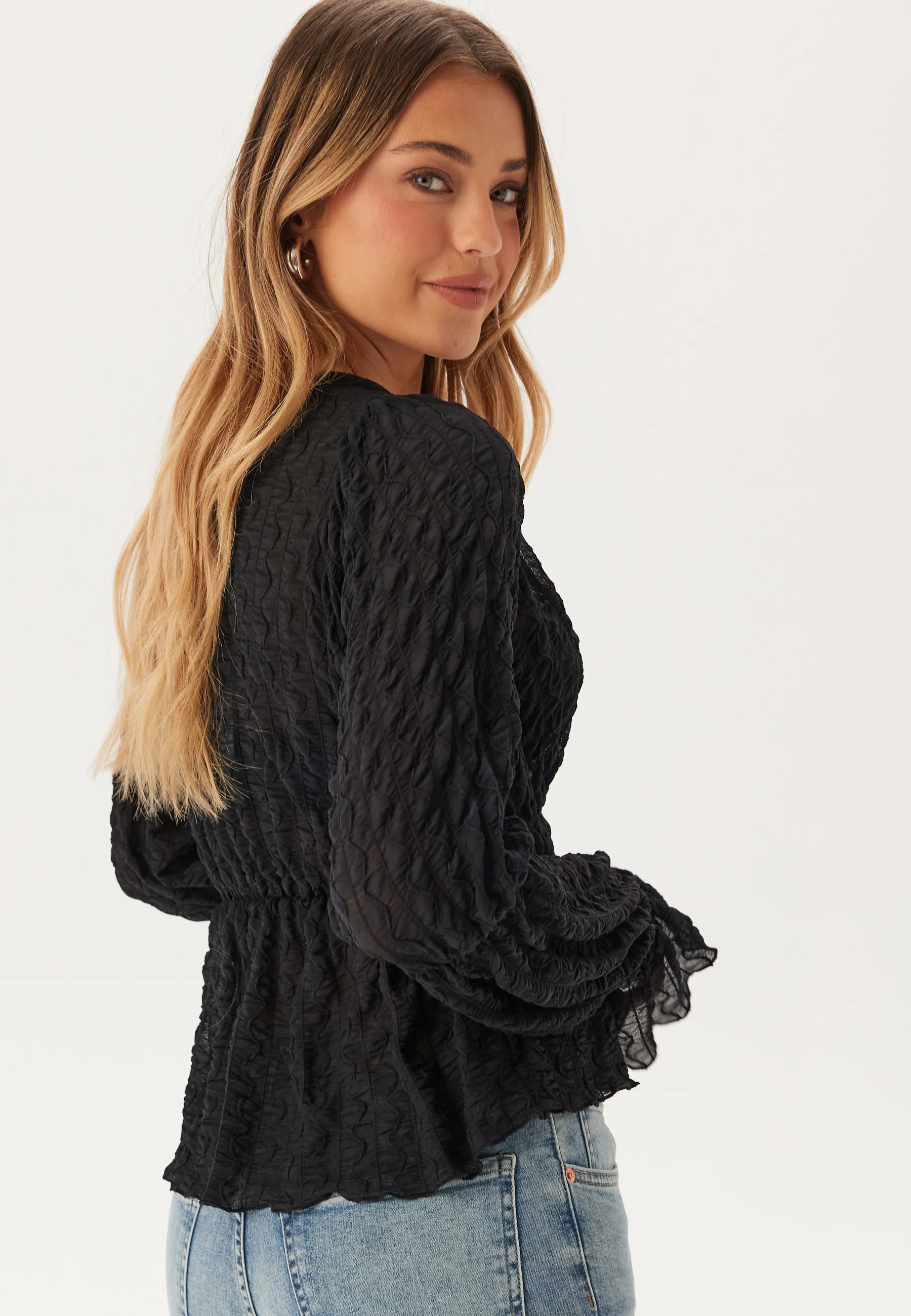 V-Neck Flounce Blouse - Image 2