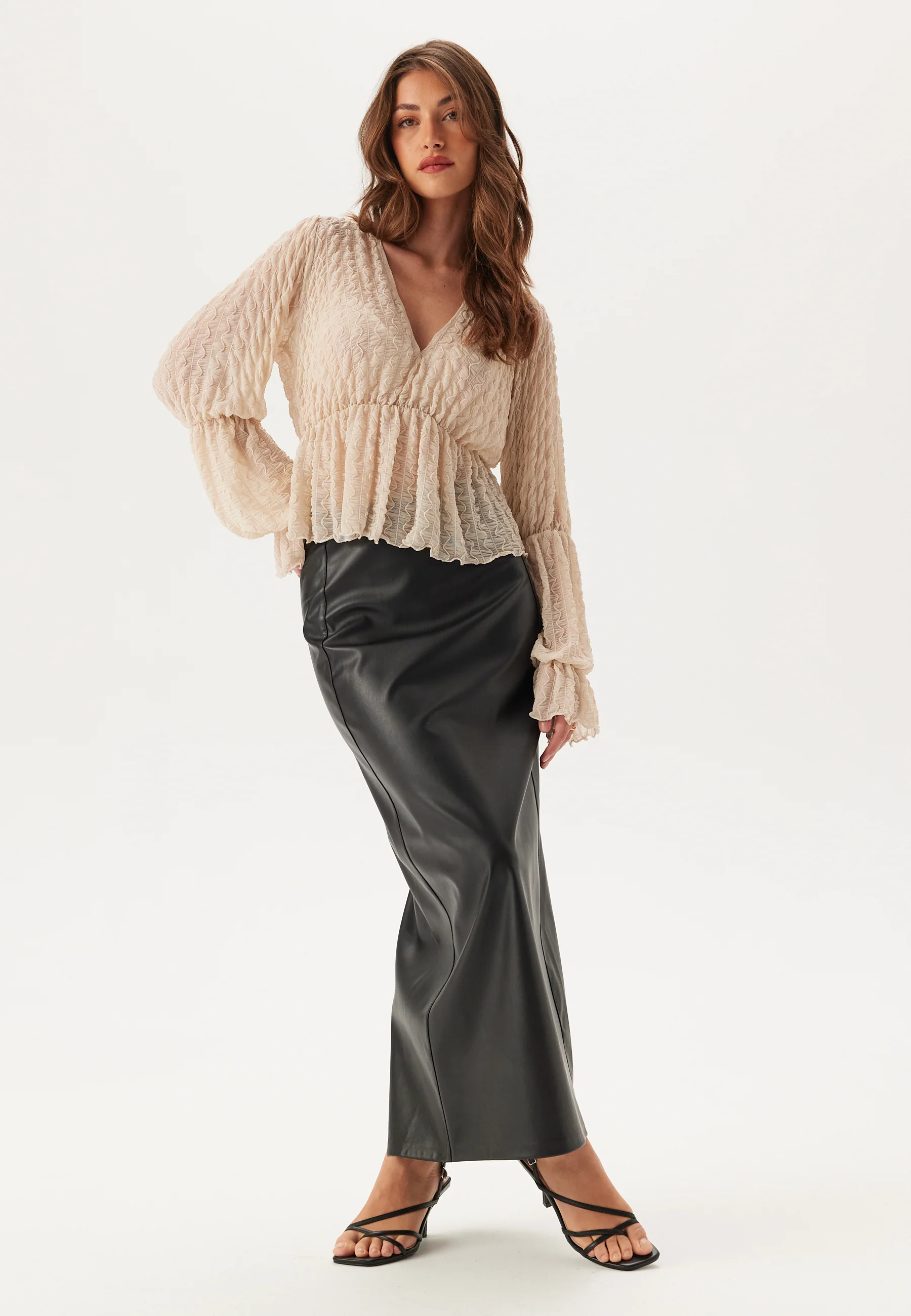 V-Neck Flounce Blouse - Image 3
