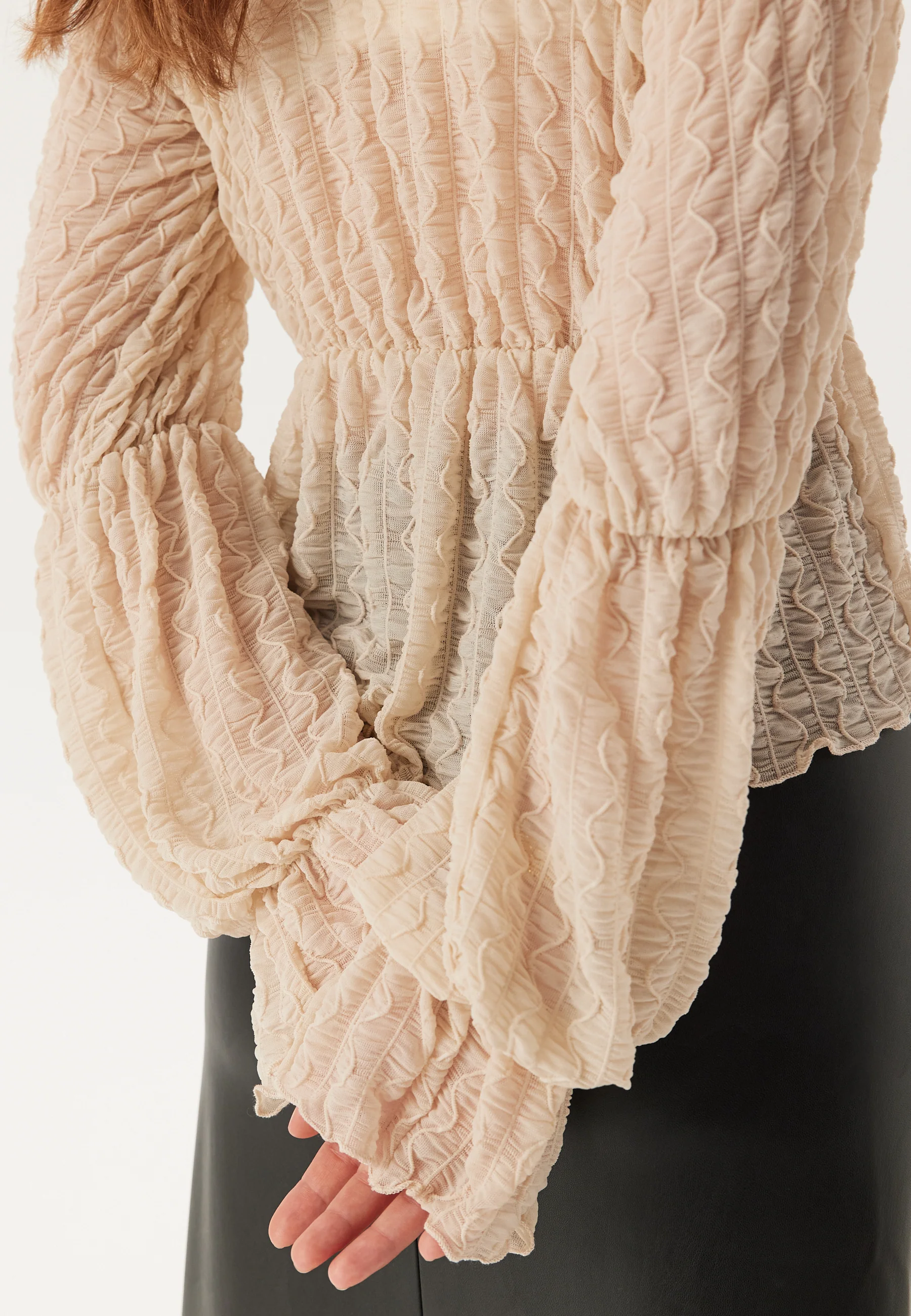 V-Neck Flounce Blouse - Image 4