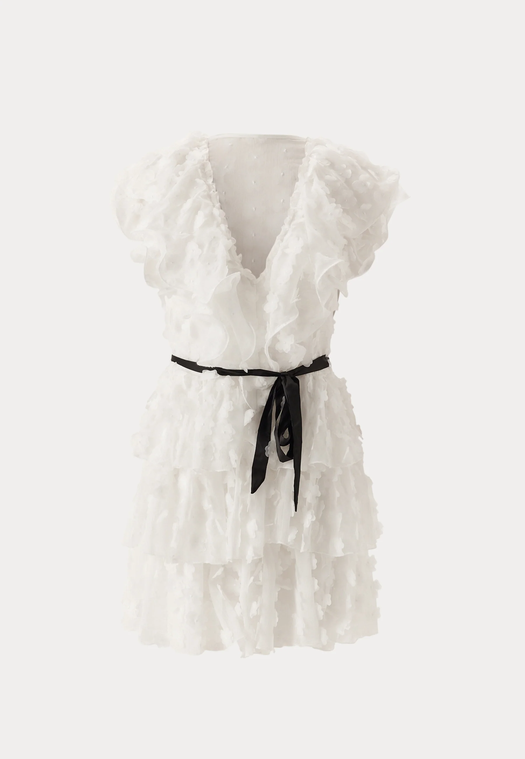 V-neck Frill Floral Dress - Image 11