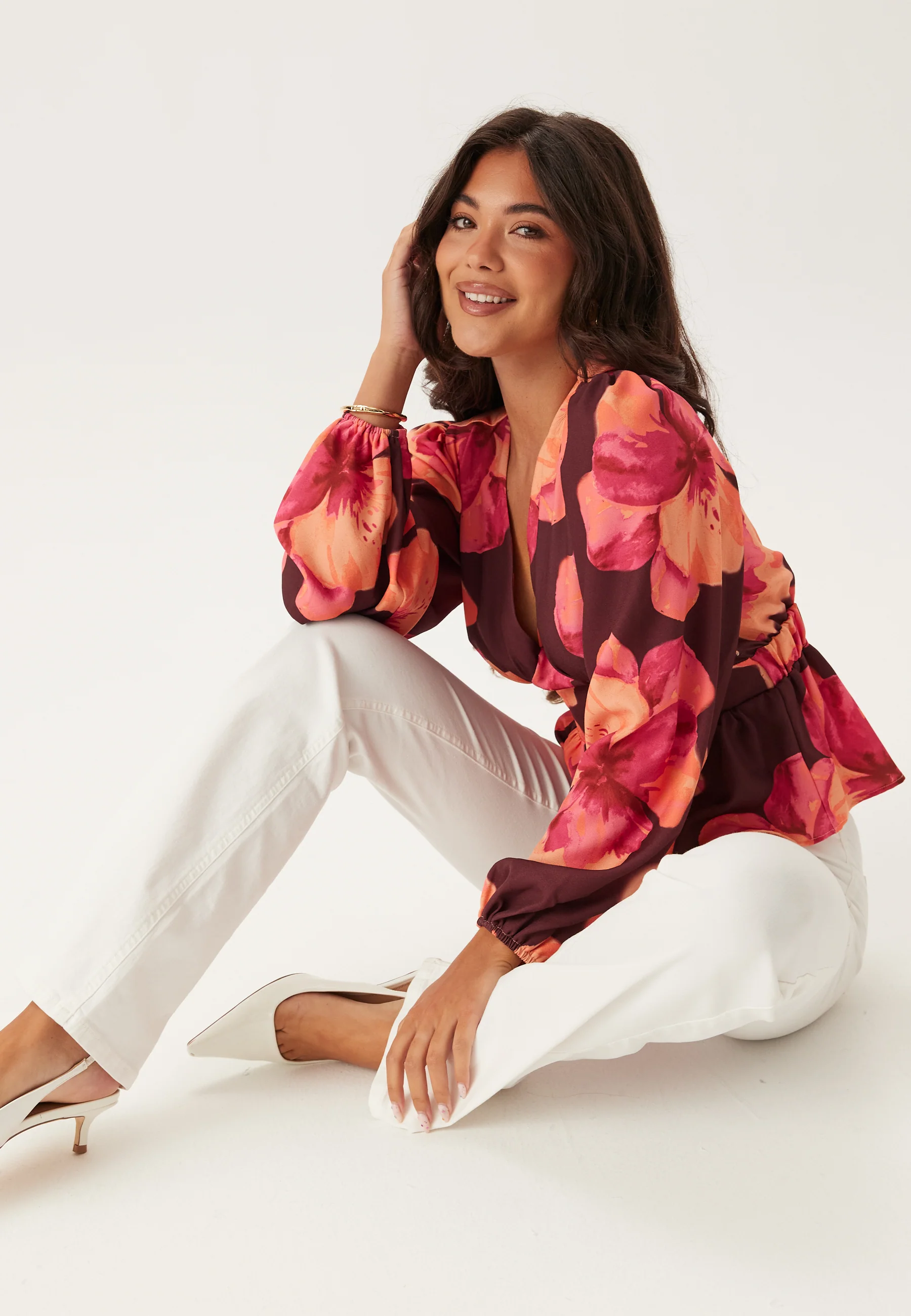 V-neck L/S Blouse - Image 2