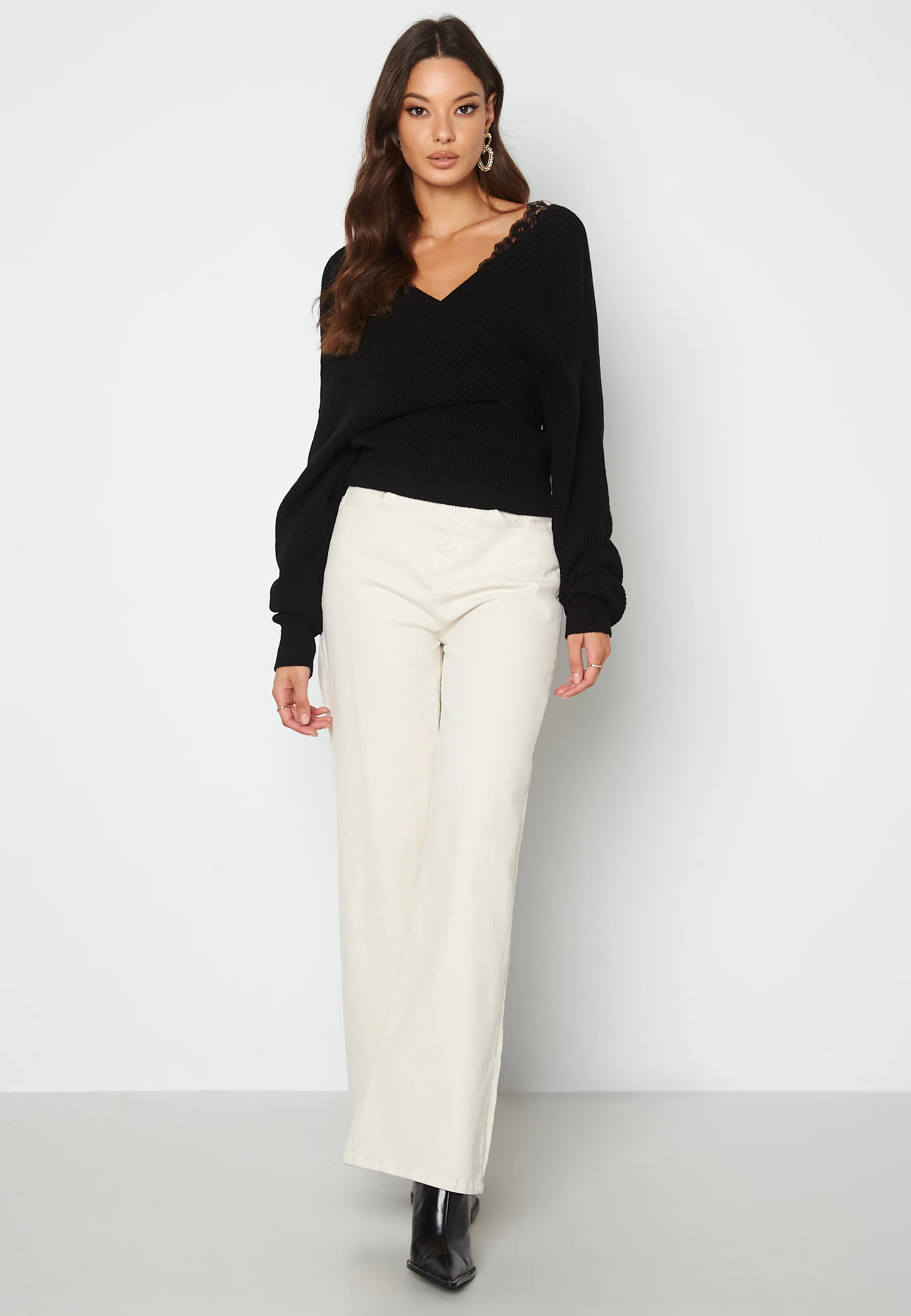 V-Neck Lace Jumper - Image 2