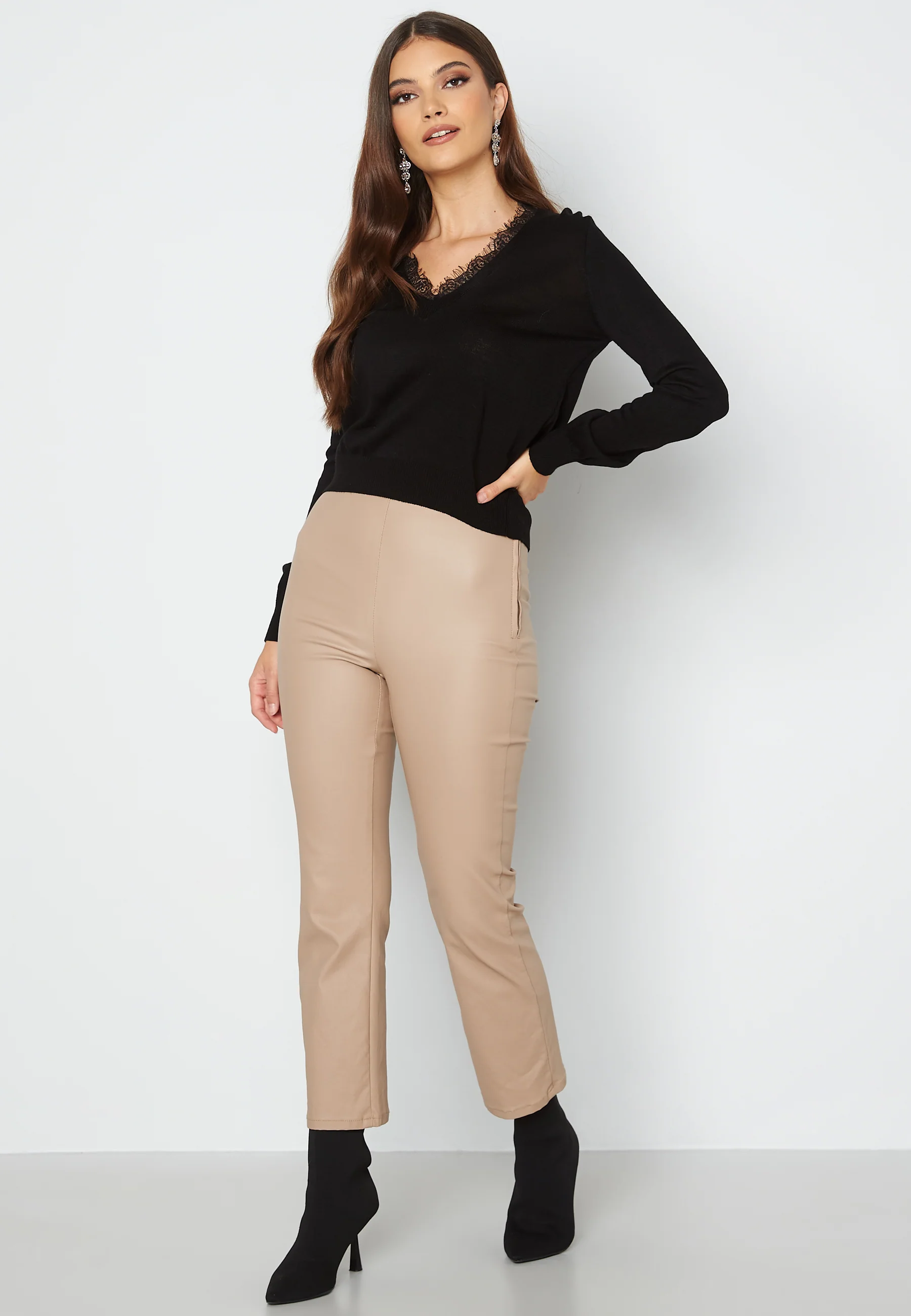 V-Neck Lace Sweater - Image 2