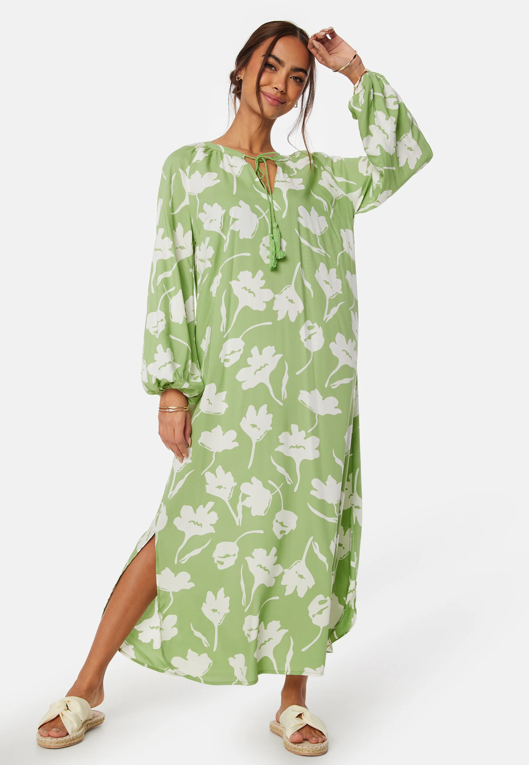 V-neck Raglan Viscose Dress