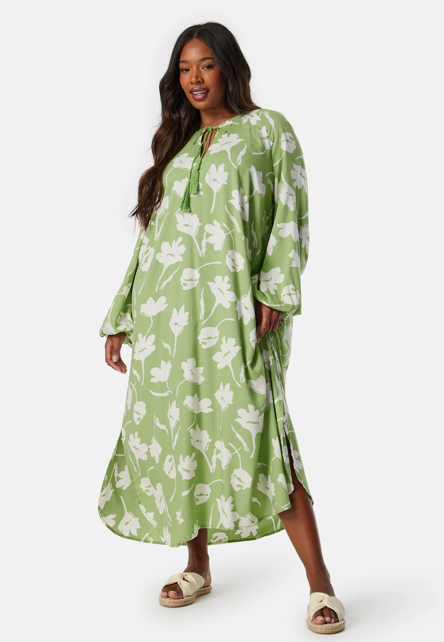 V-neck Raglan Viscose Dress - Image 5