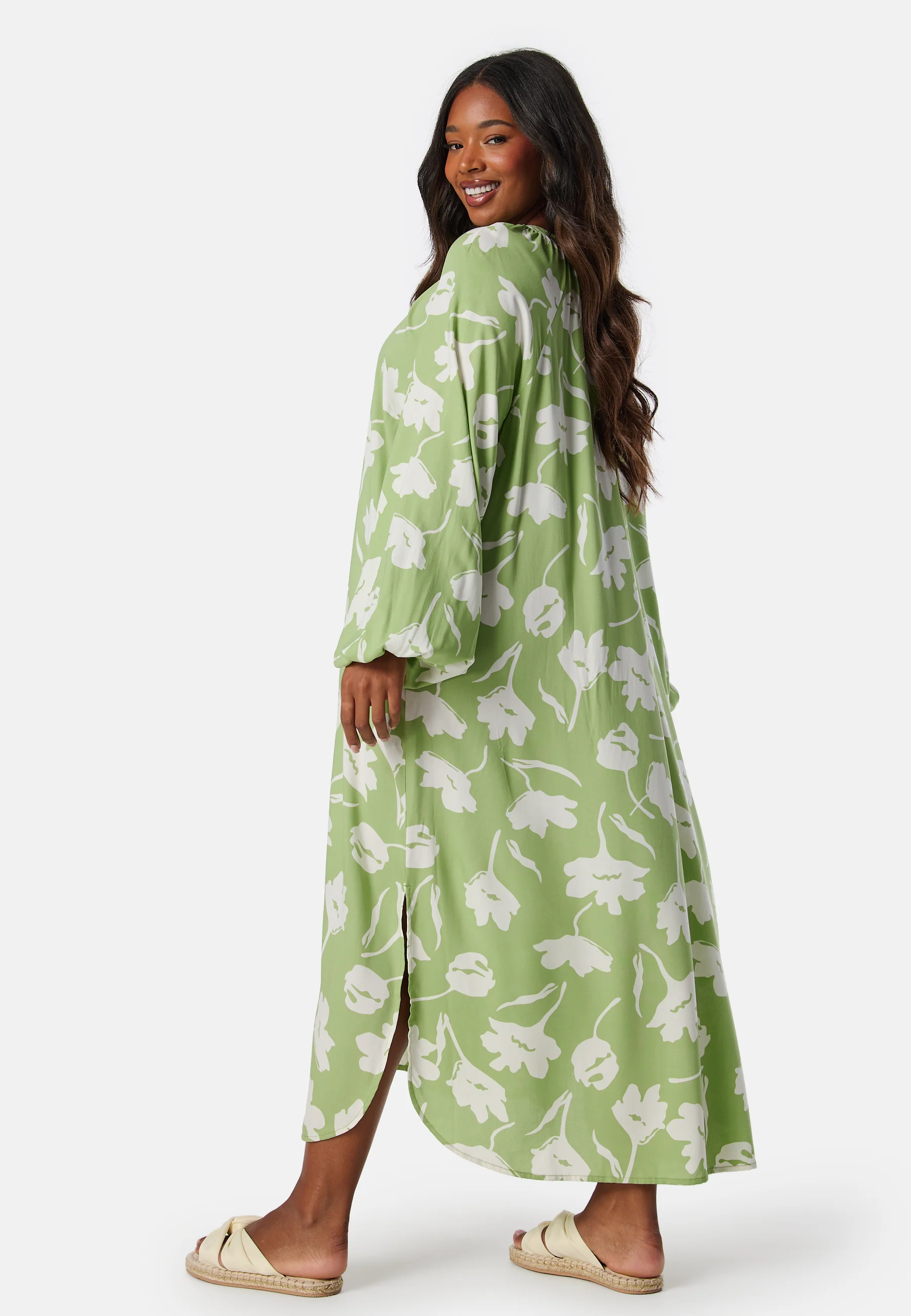 V-neck Raglan Viscose Dress - Image 6