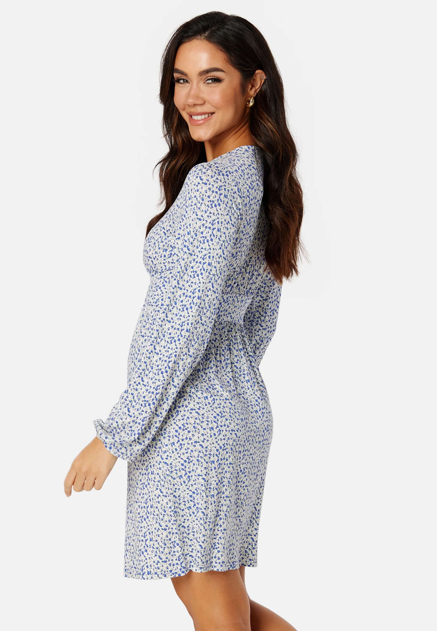 V-neck Short Button Dress - Image 3