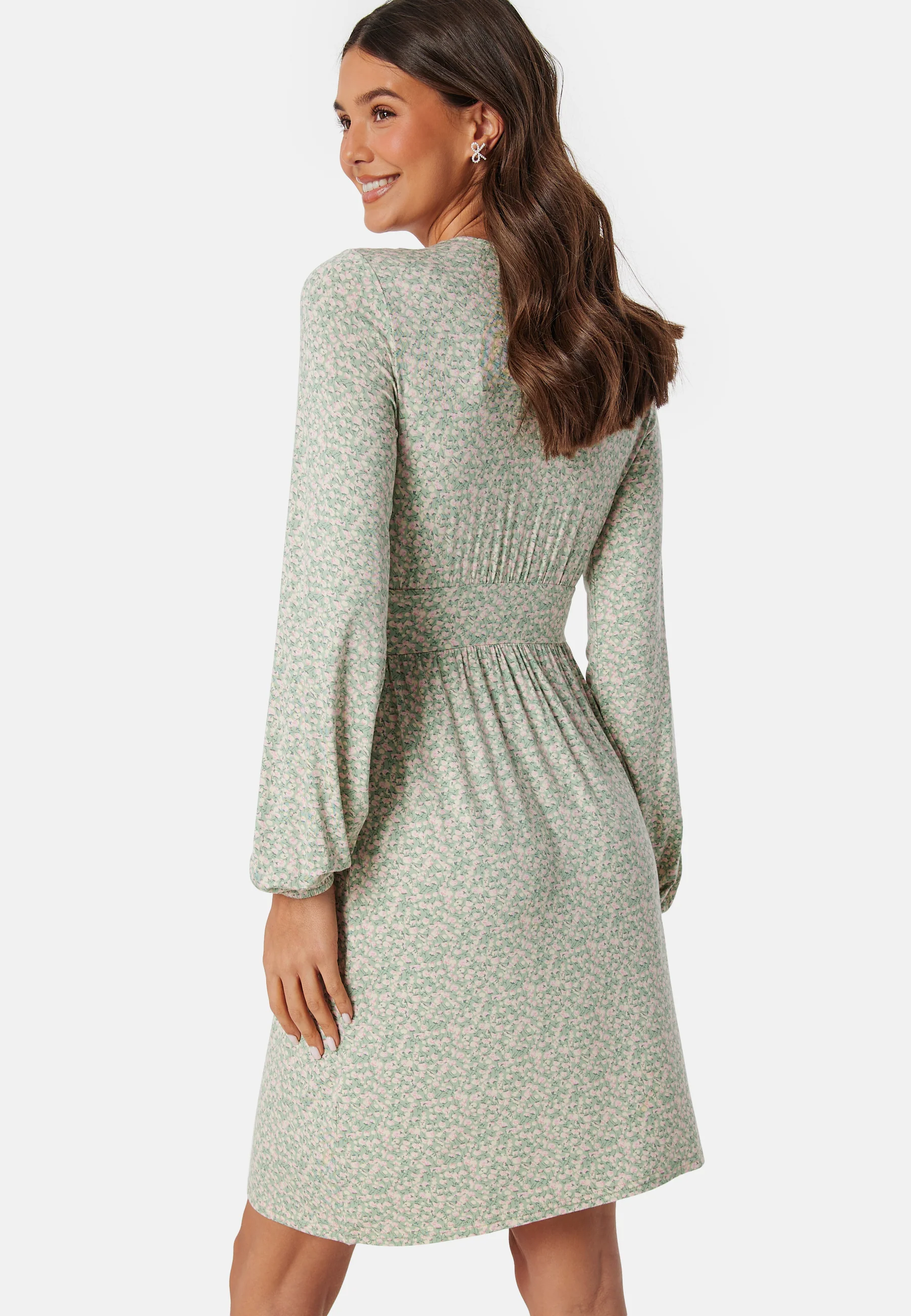 V-neck Short Button Dress - Image 2