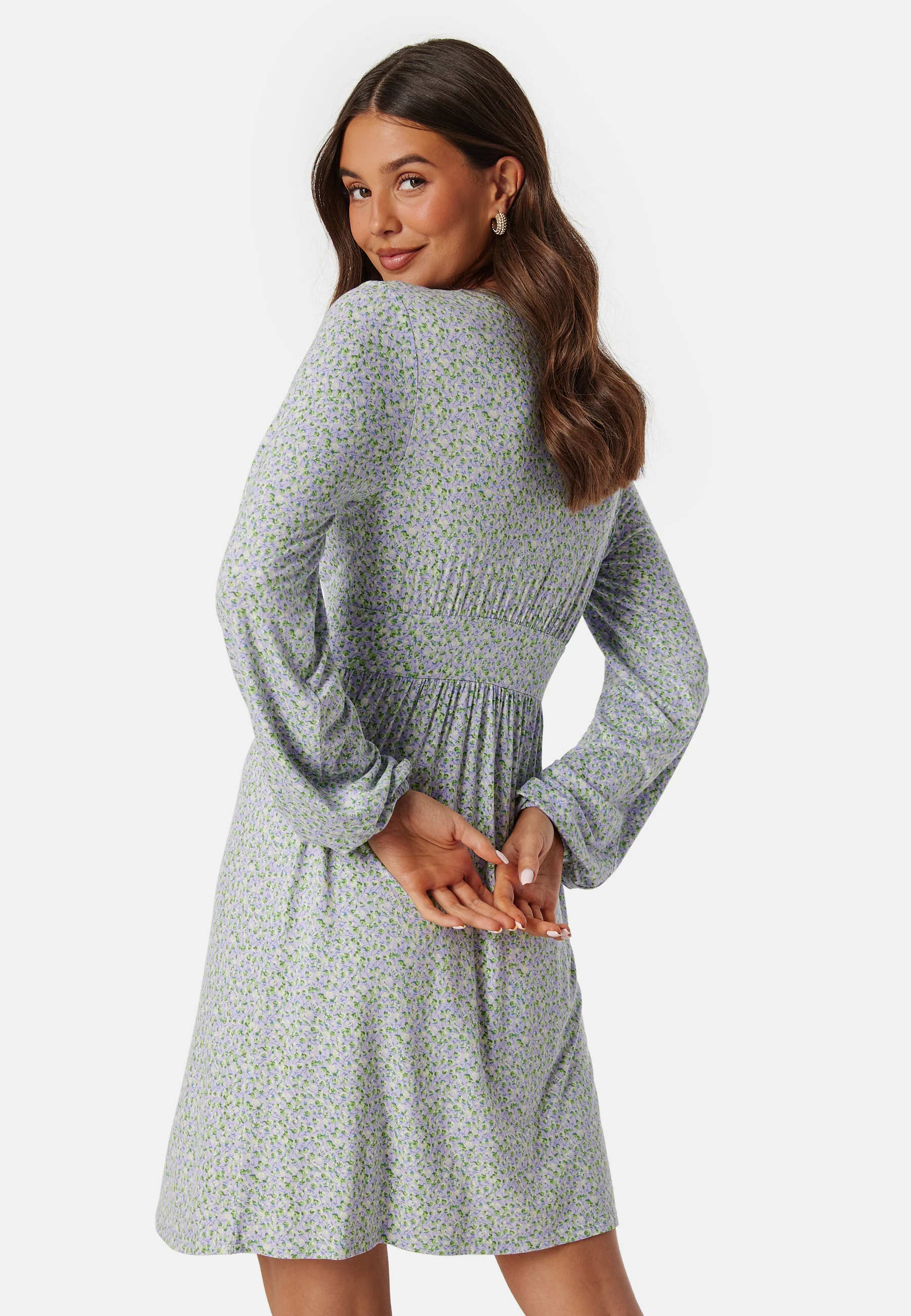 V-neck Short Button Dress - Image 2