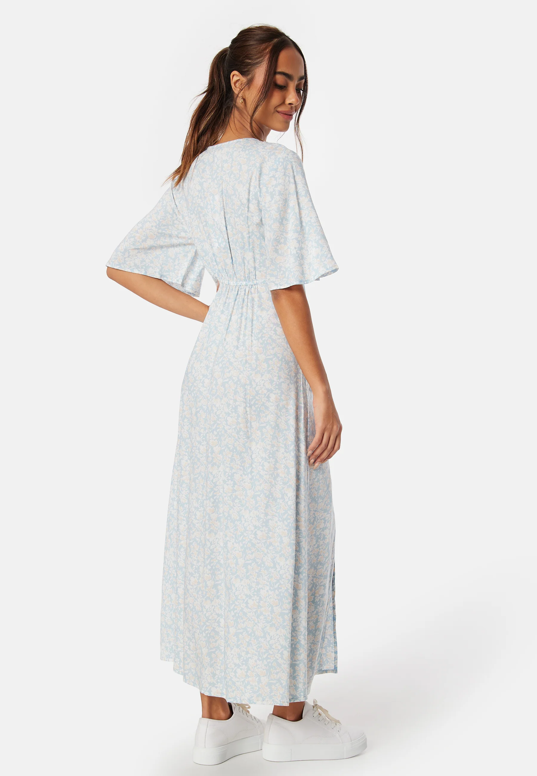 V-neck Slit Viscose Dress - Image 3