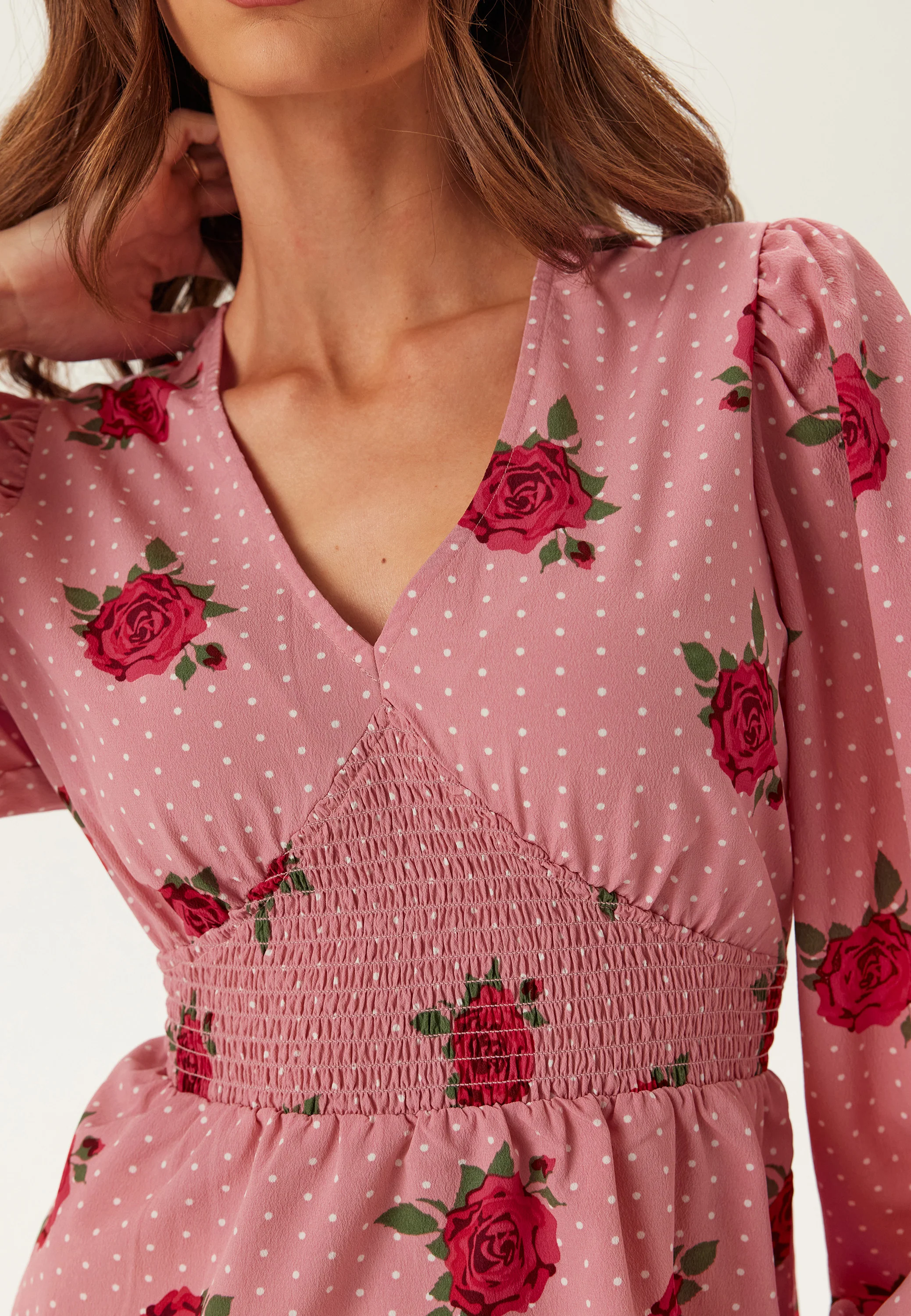V-neck Smock Blouse - Image 4