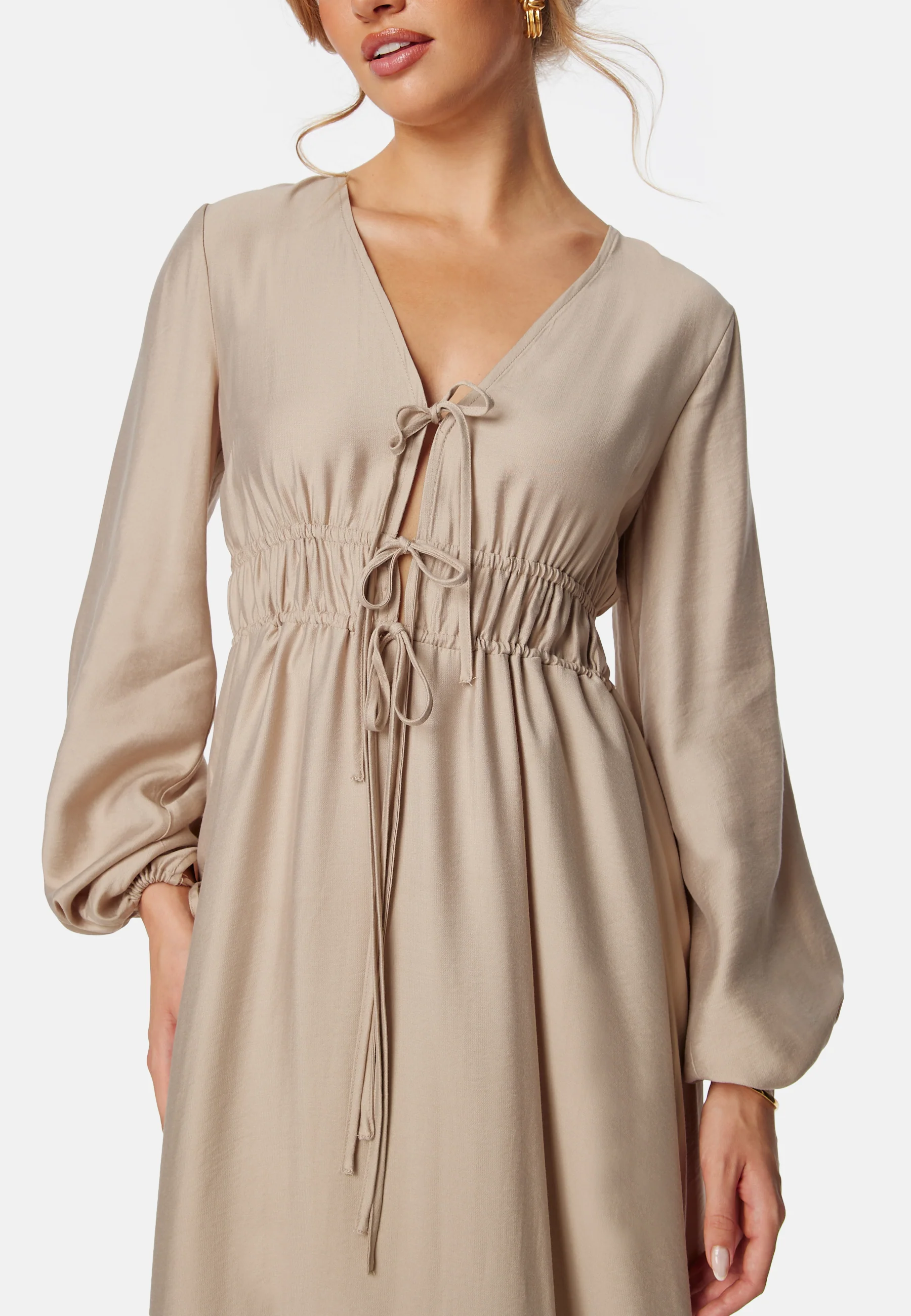 V-neck Strap L/S Dress - Image 2