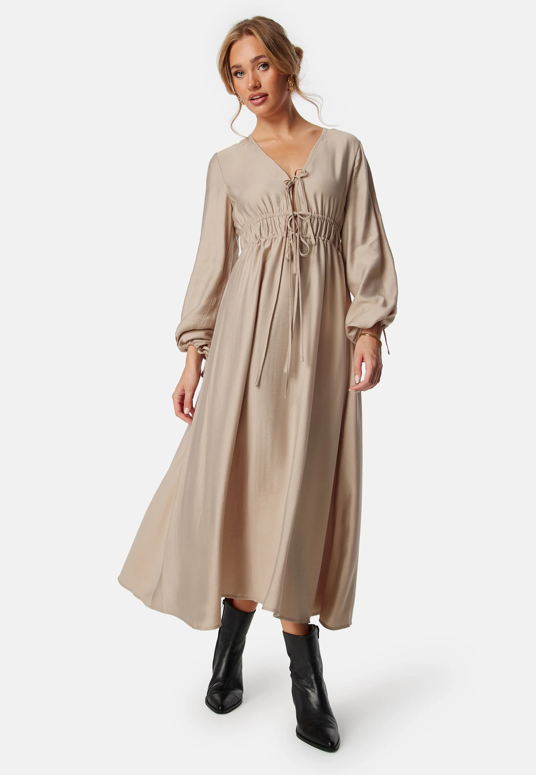 V-neck Strap L/S Dress - Image 5