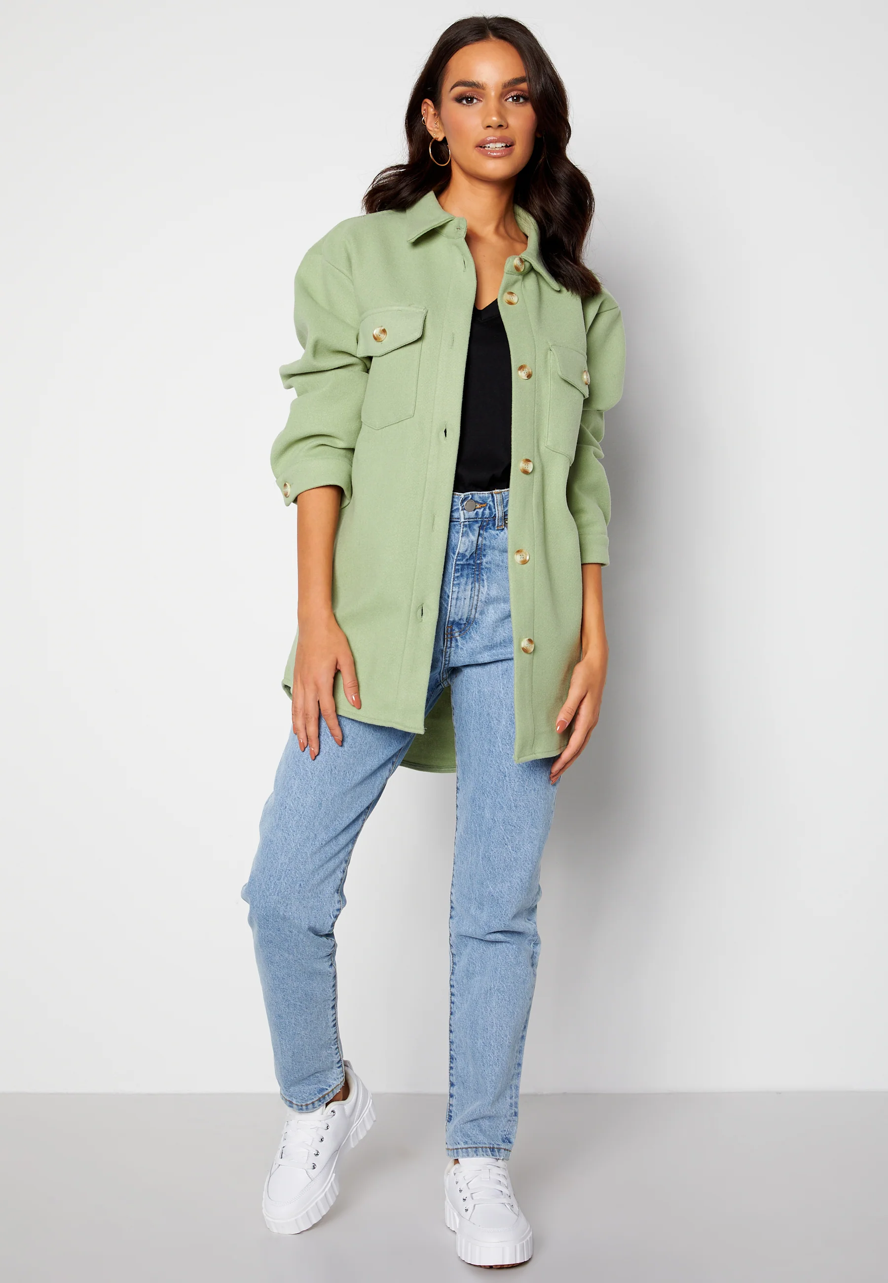 Valentina L/S Check Shacket - Image 2