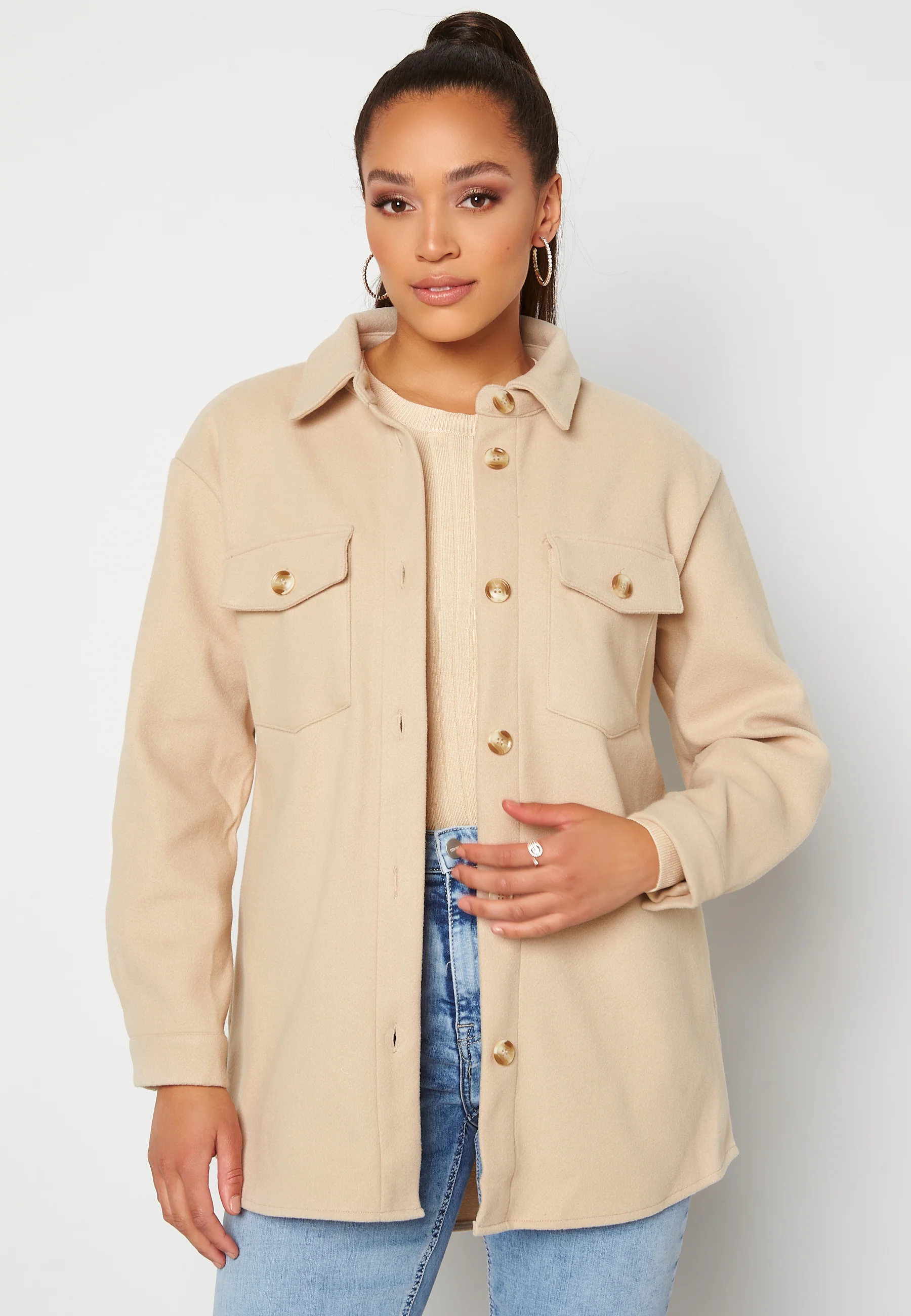 Valentina L/S Check Shacket