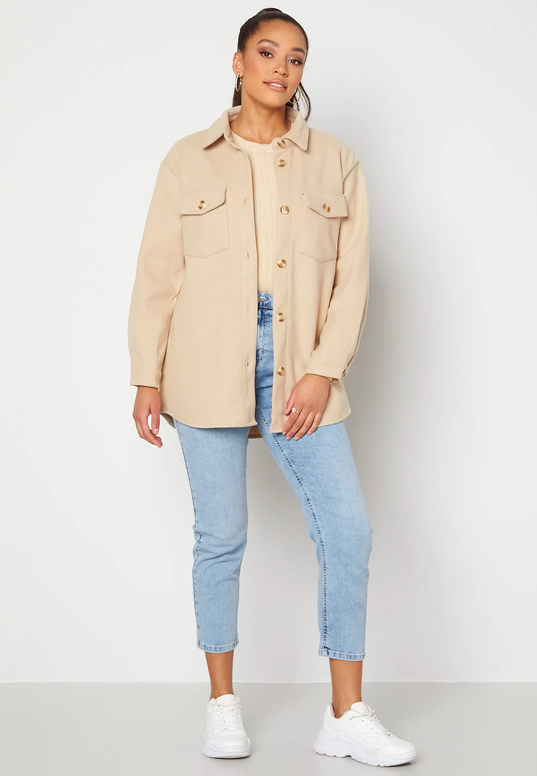 Valentina L/S Check Shacket - Image 3
