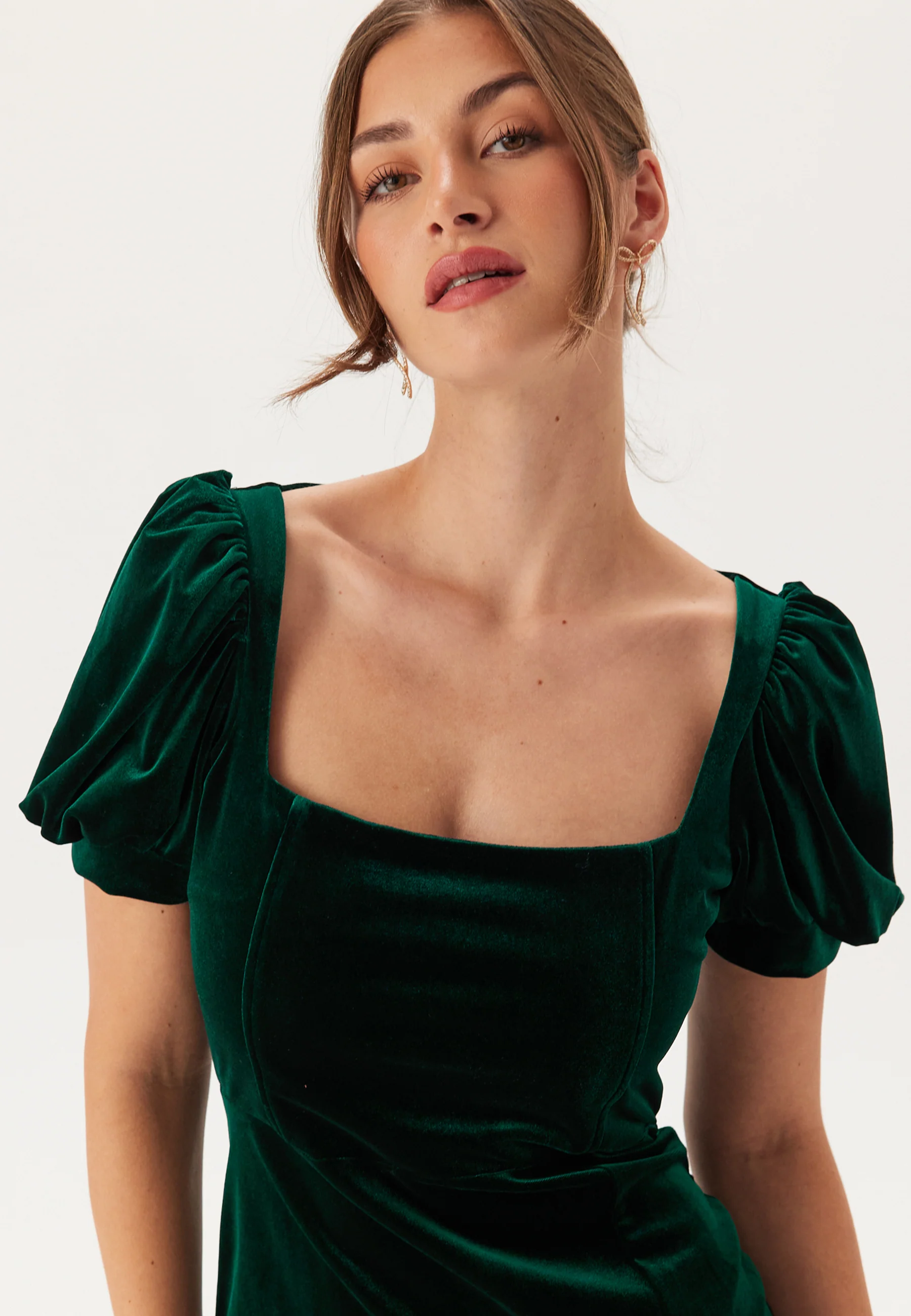 Velvet Puff Sleeve Maxi With S - Image 4