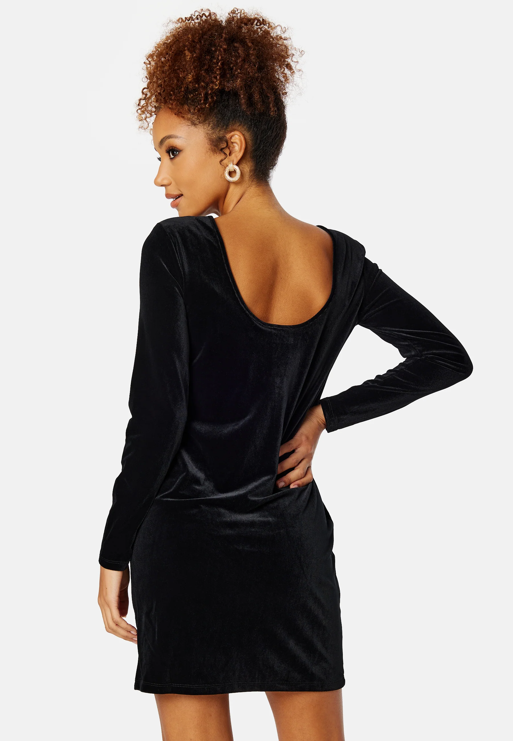 Velvo Deep Back L/S Dress - Image 3