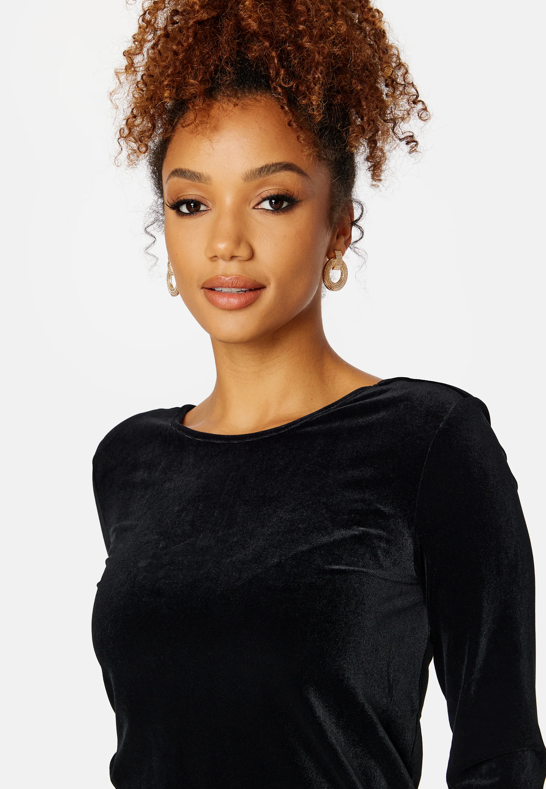 Velvo Deep Back L/S Dress - Image 4