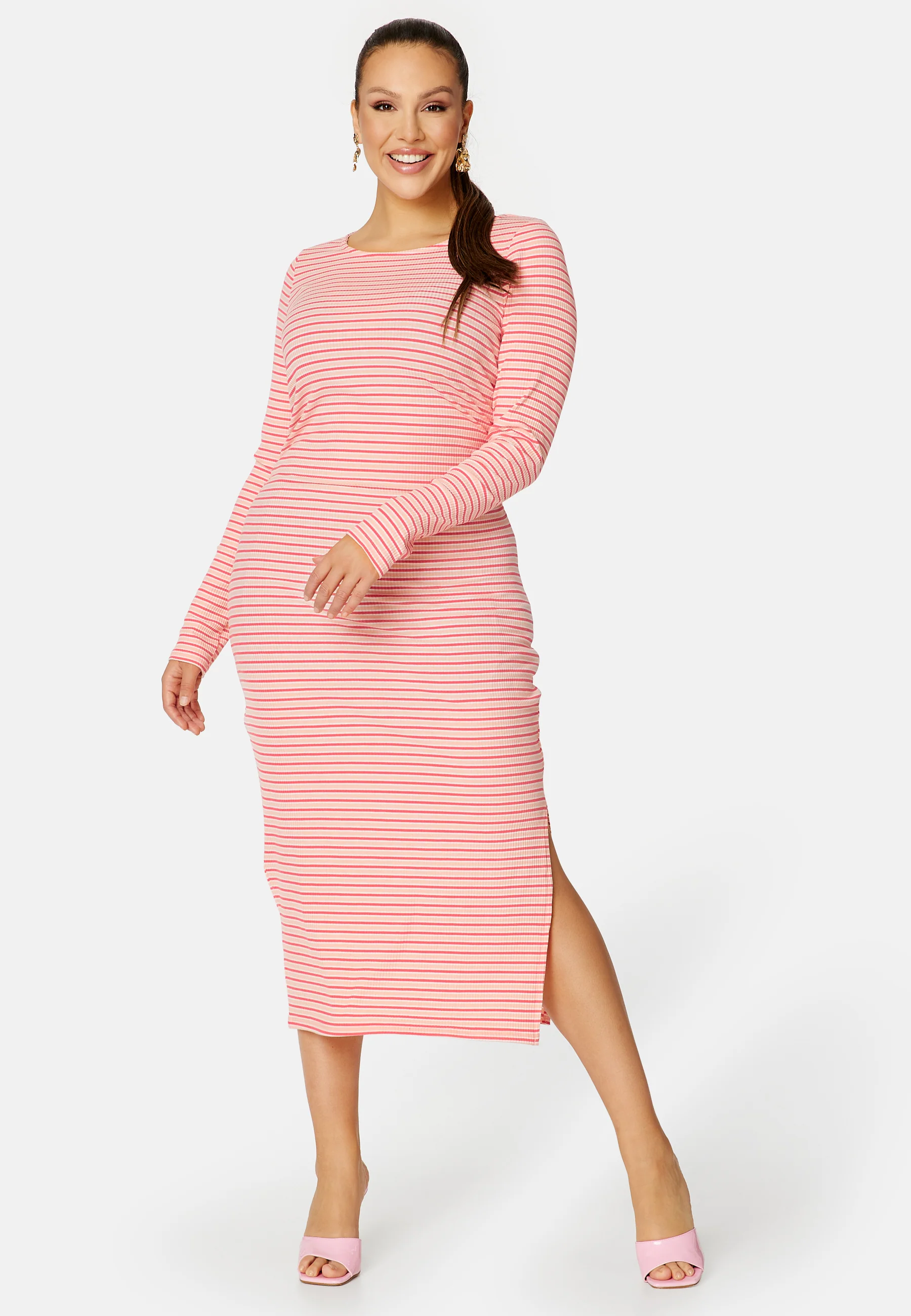 Vendela drapy striped dress - Image 6