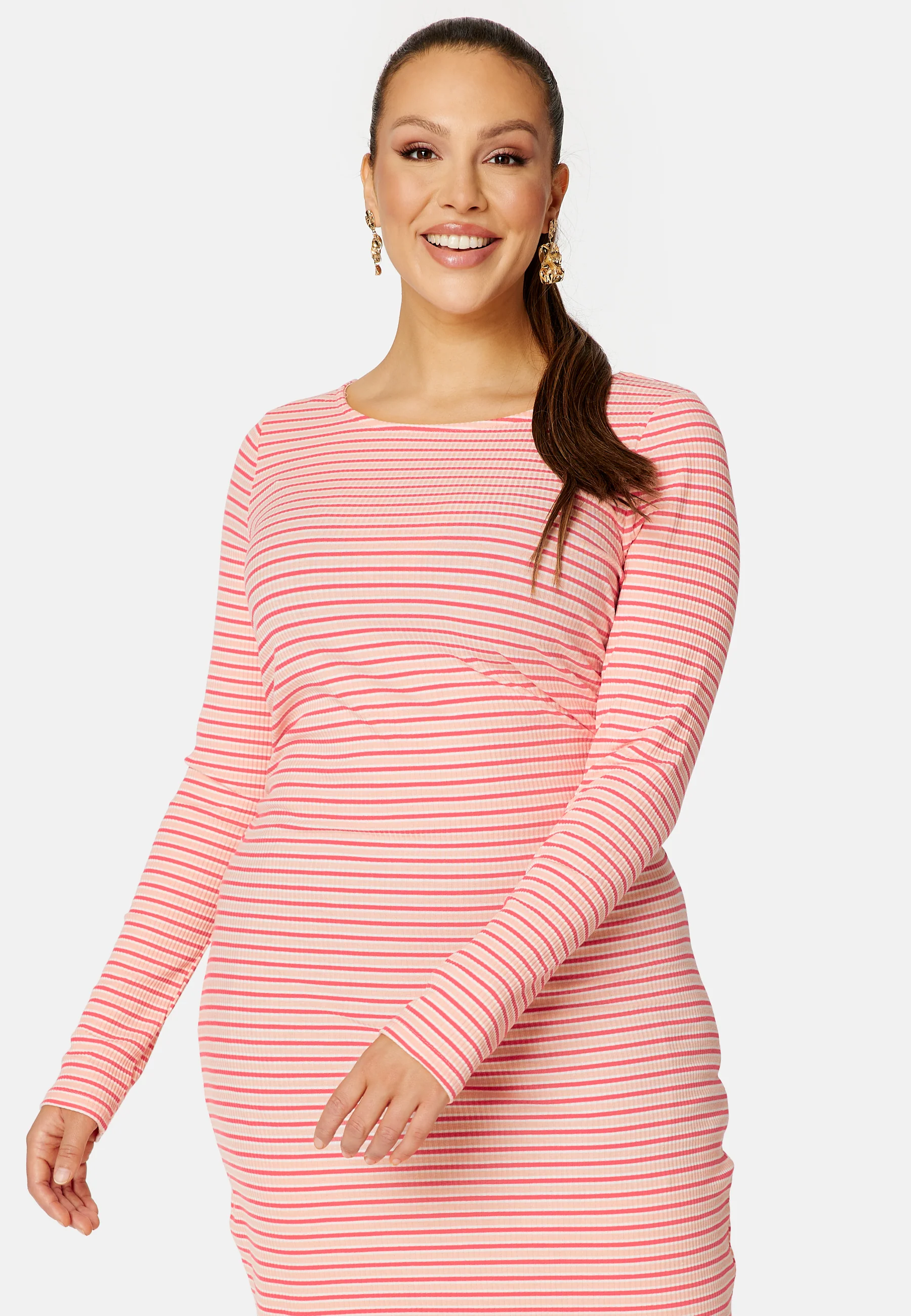 Vendela drapy striped dress - Image 8