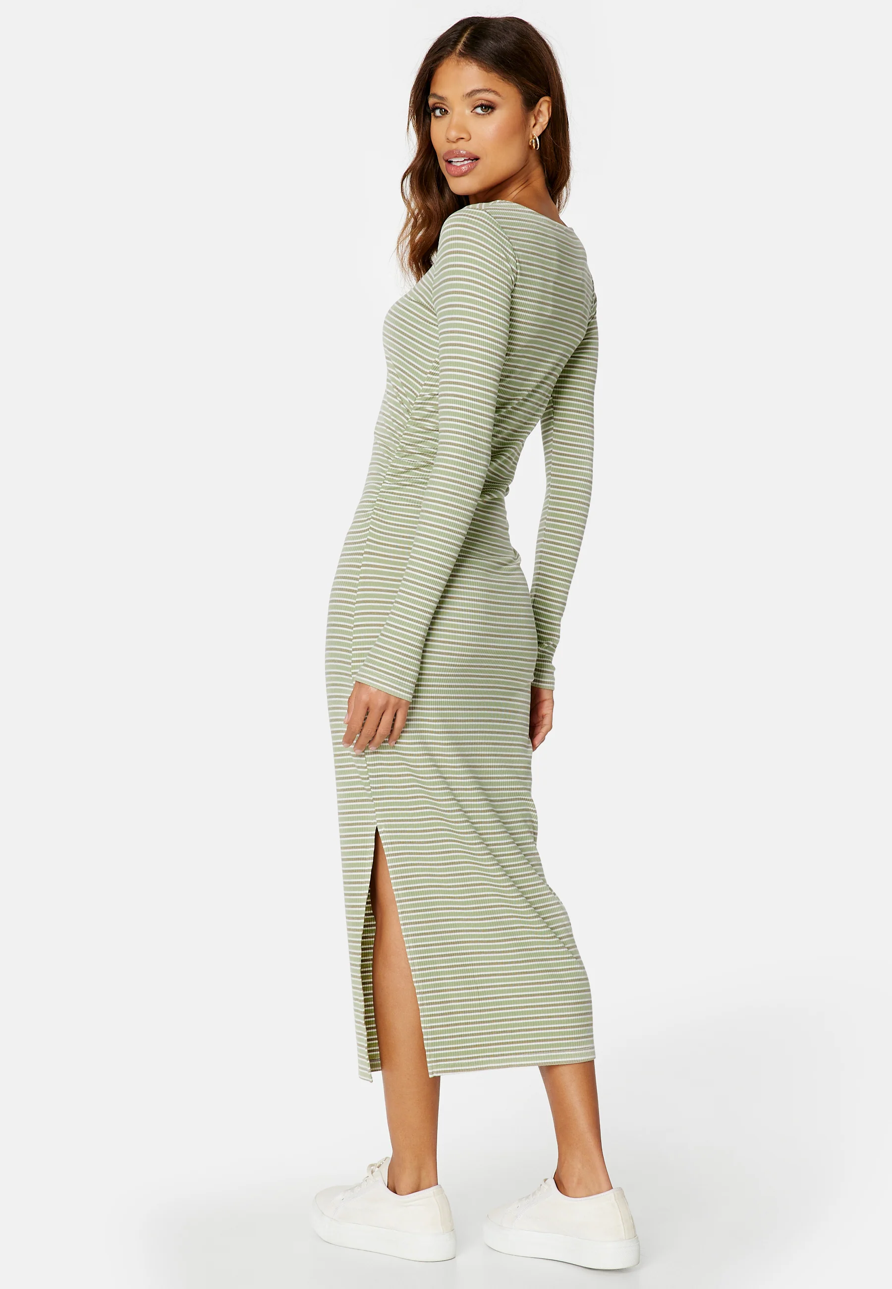 Vendela drapy striped dress - Image 2
