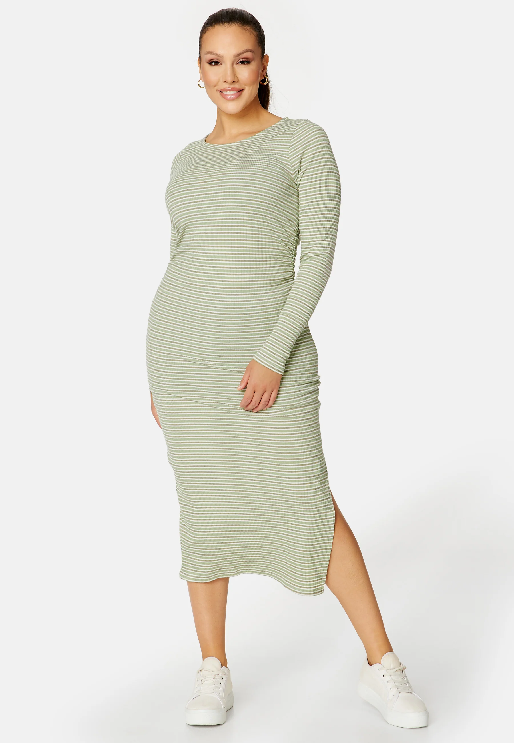 Vendela drapy striped dress - Image 5